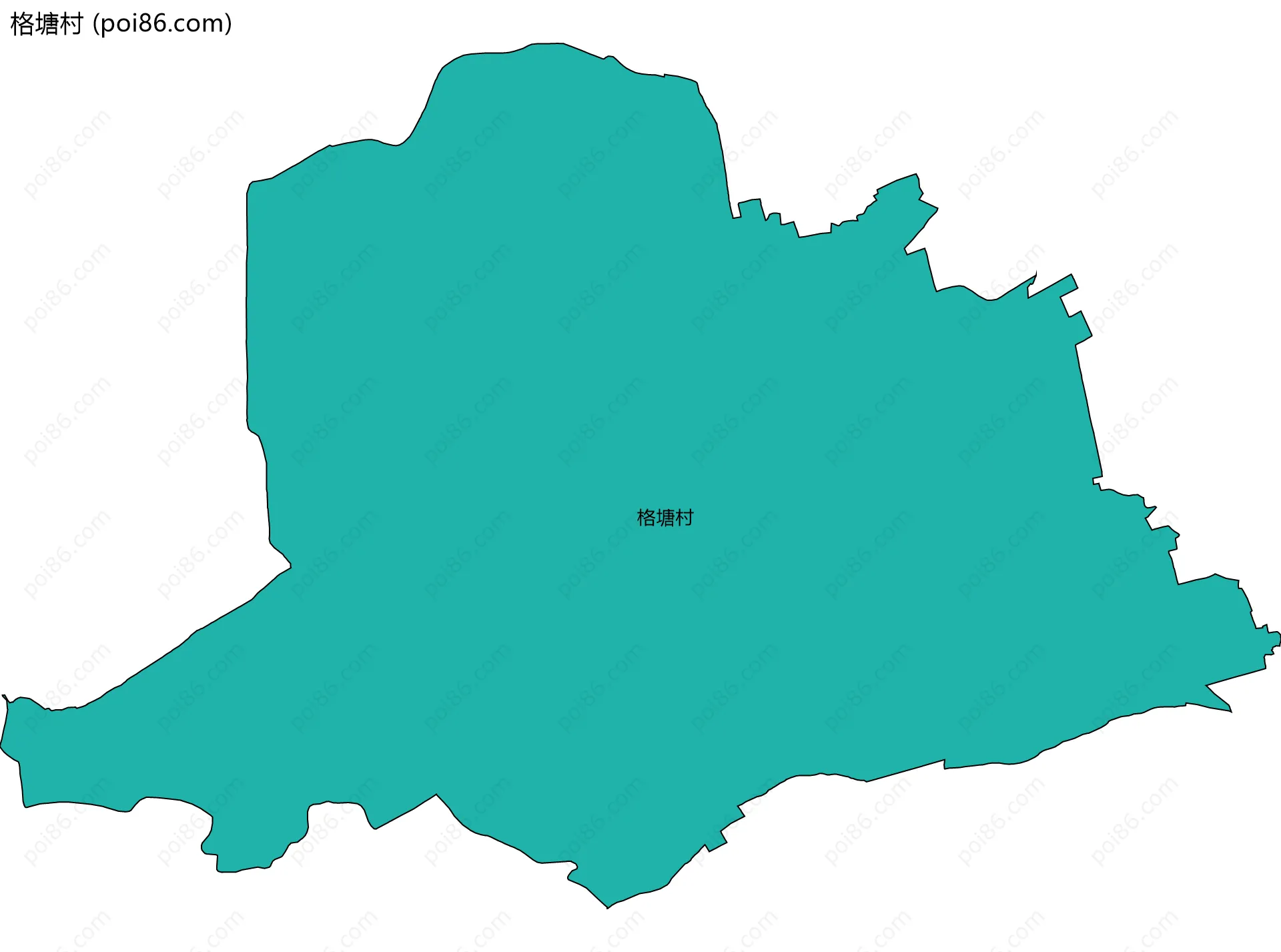 格塘村边界地图