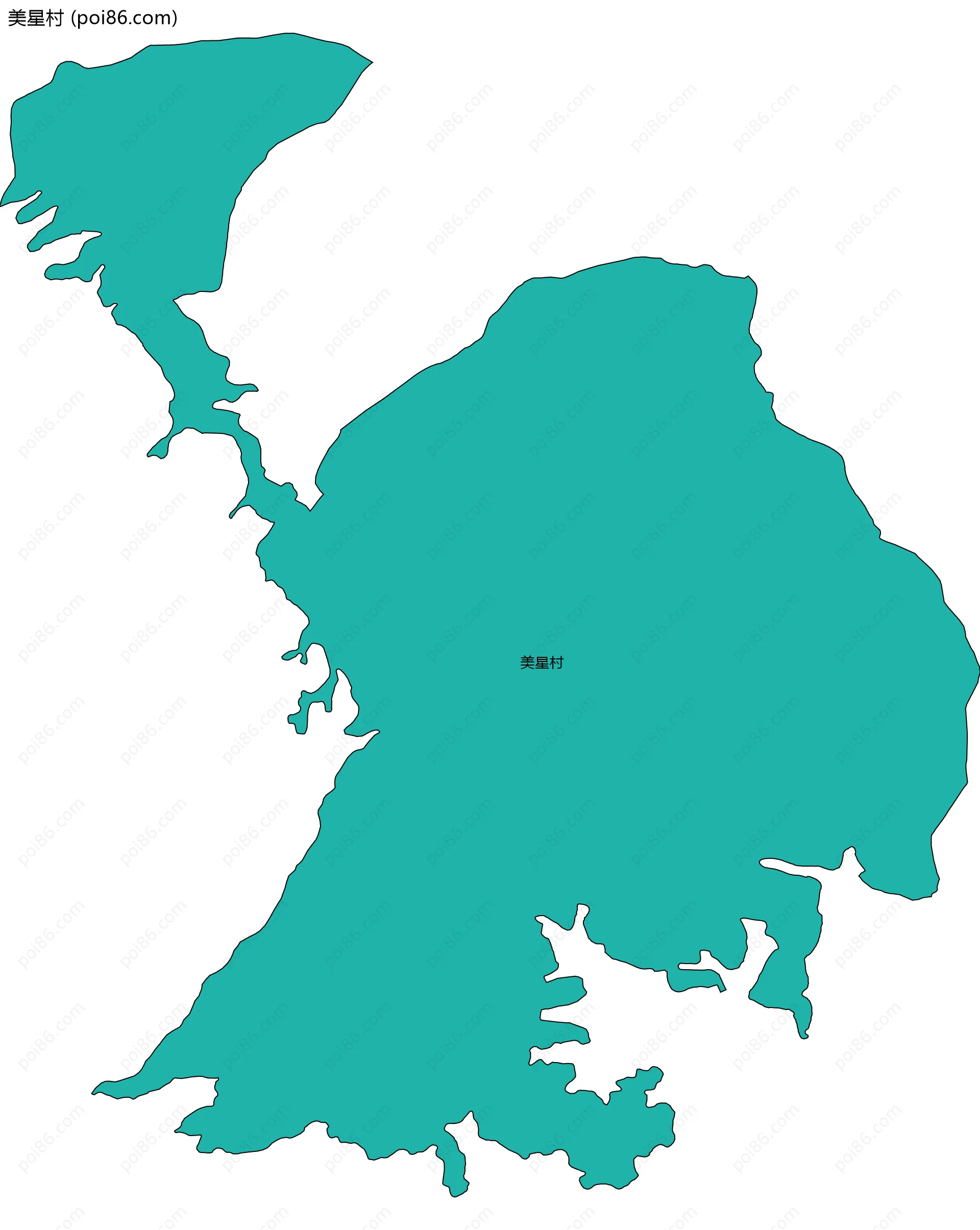 美星村边界地图