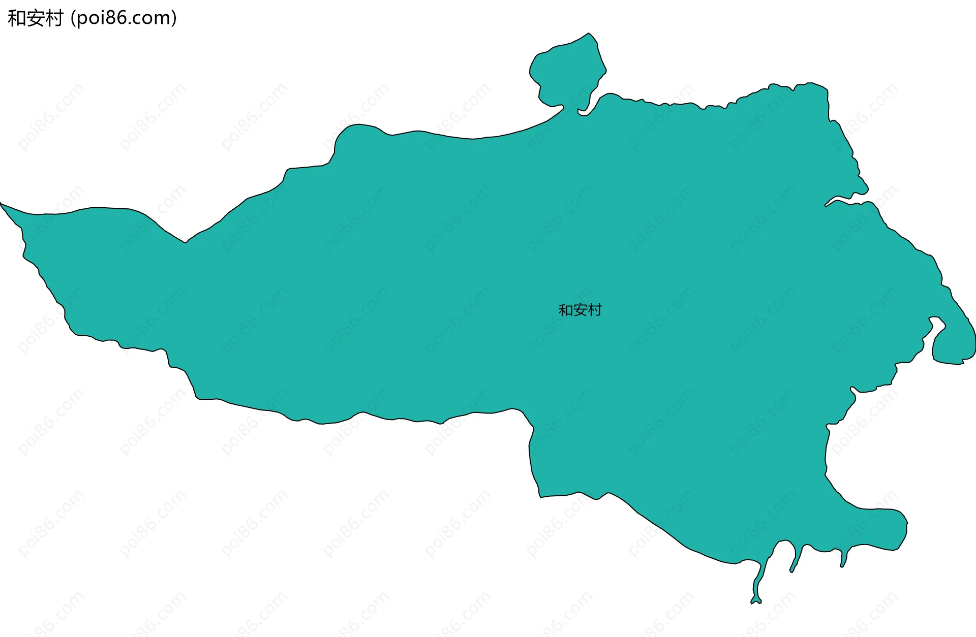 和安村边界地图