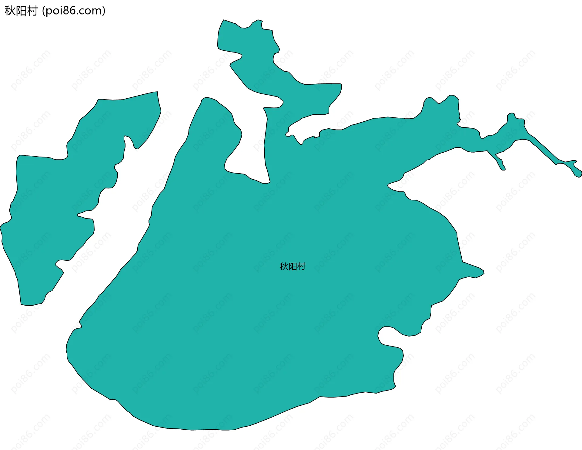 秋阳村边界地图