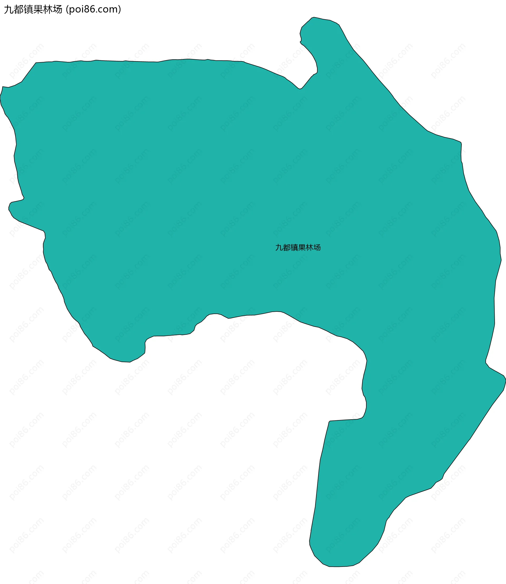 九都镇果林场边界地图