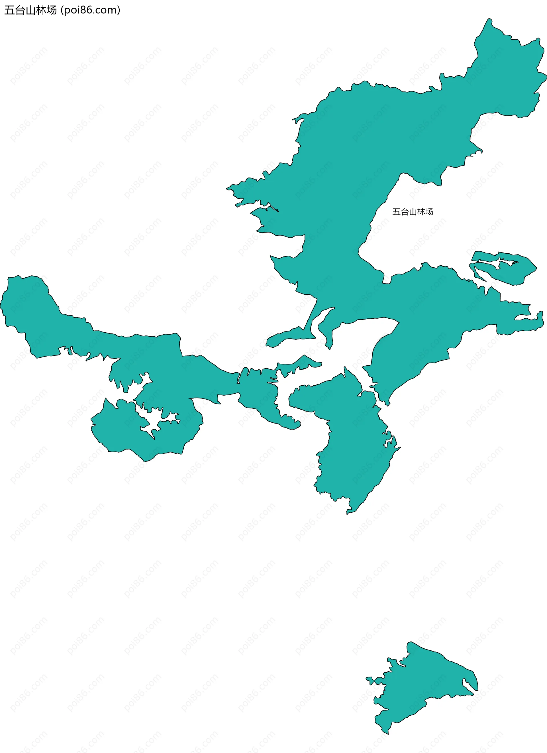 五台山林场边界地图