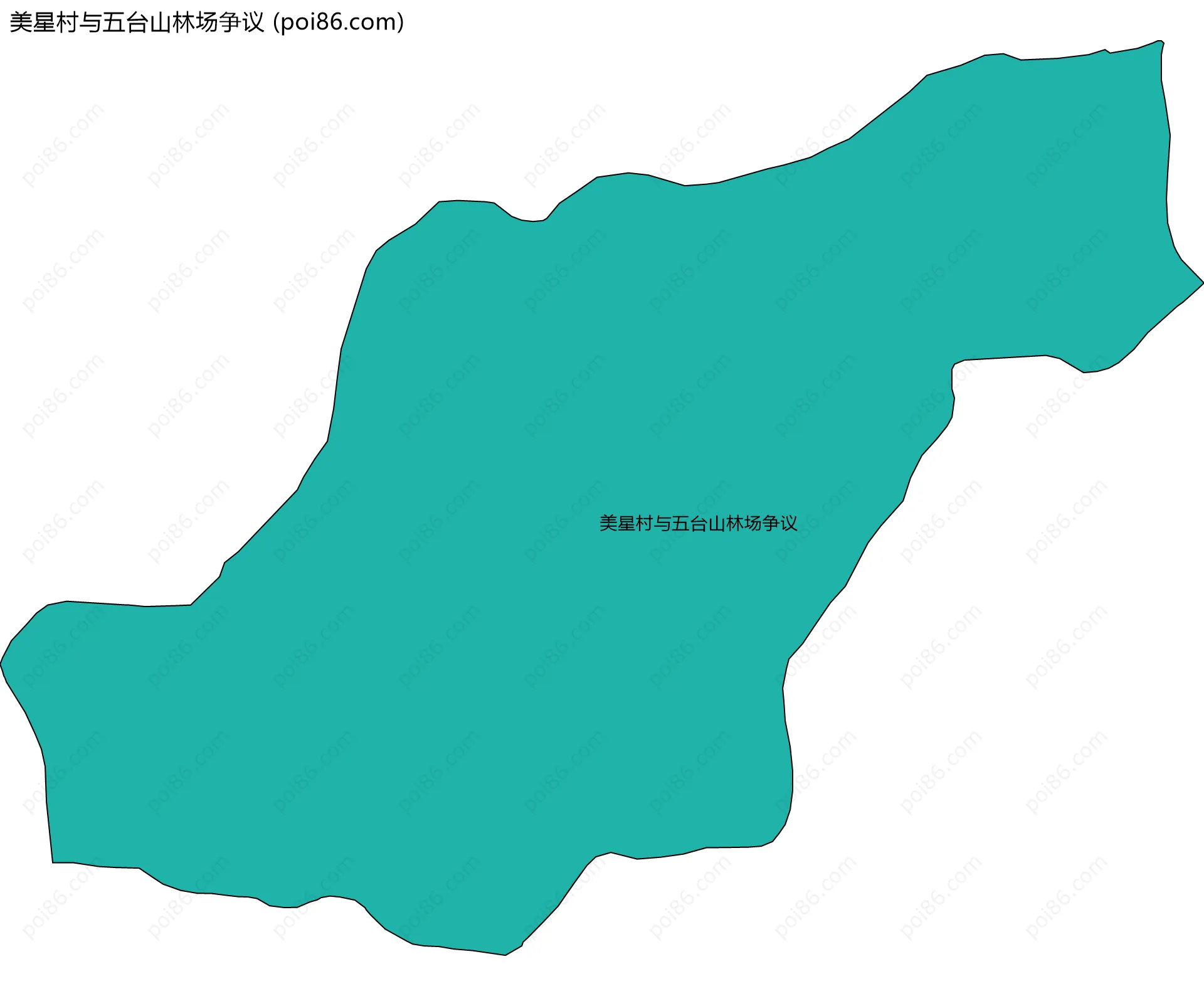 美星村与五台山林场争议边界地图