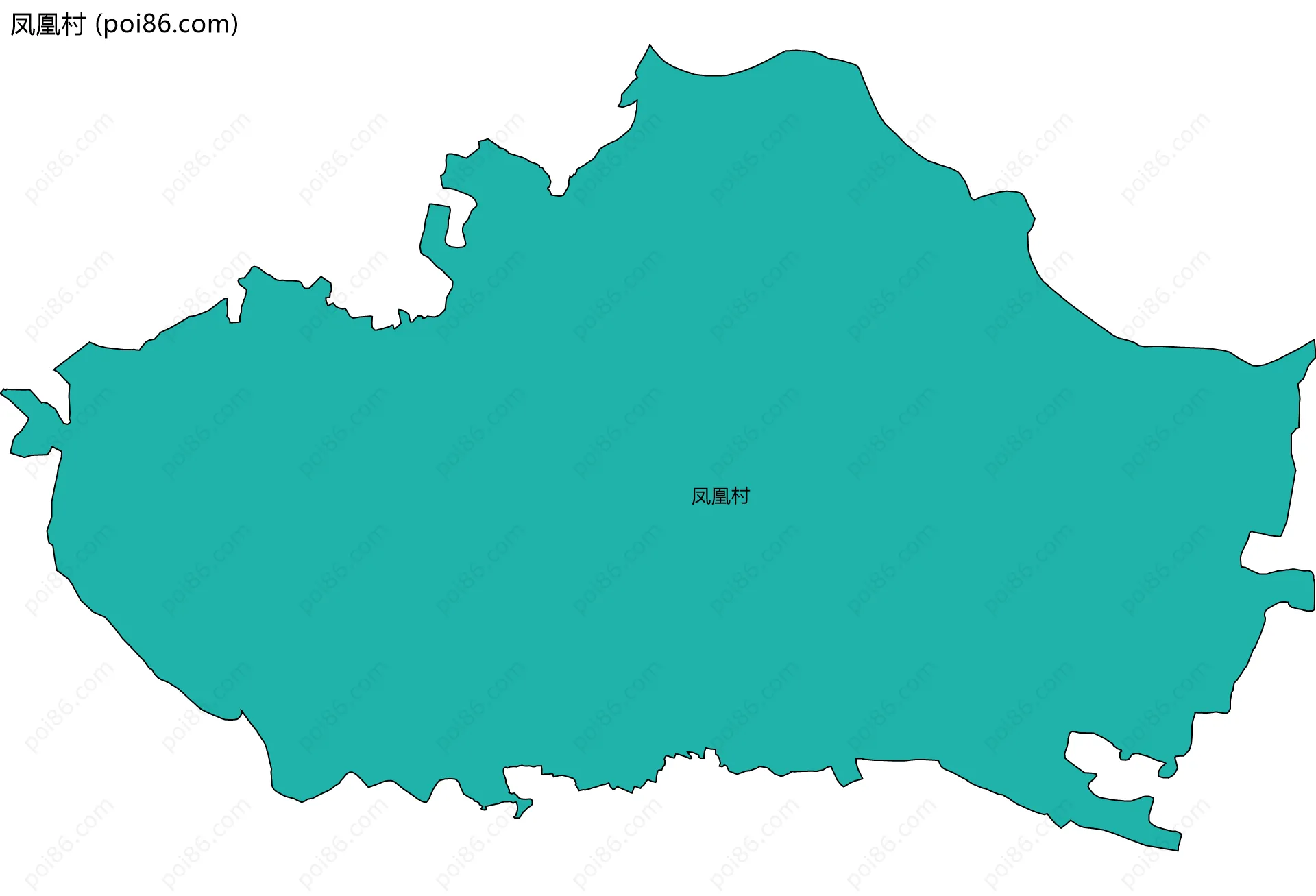 凤凰村边界地图