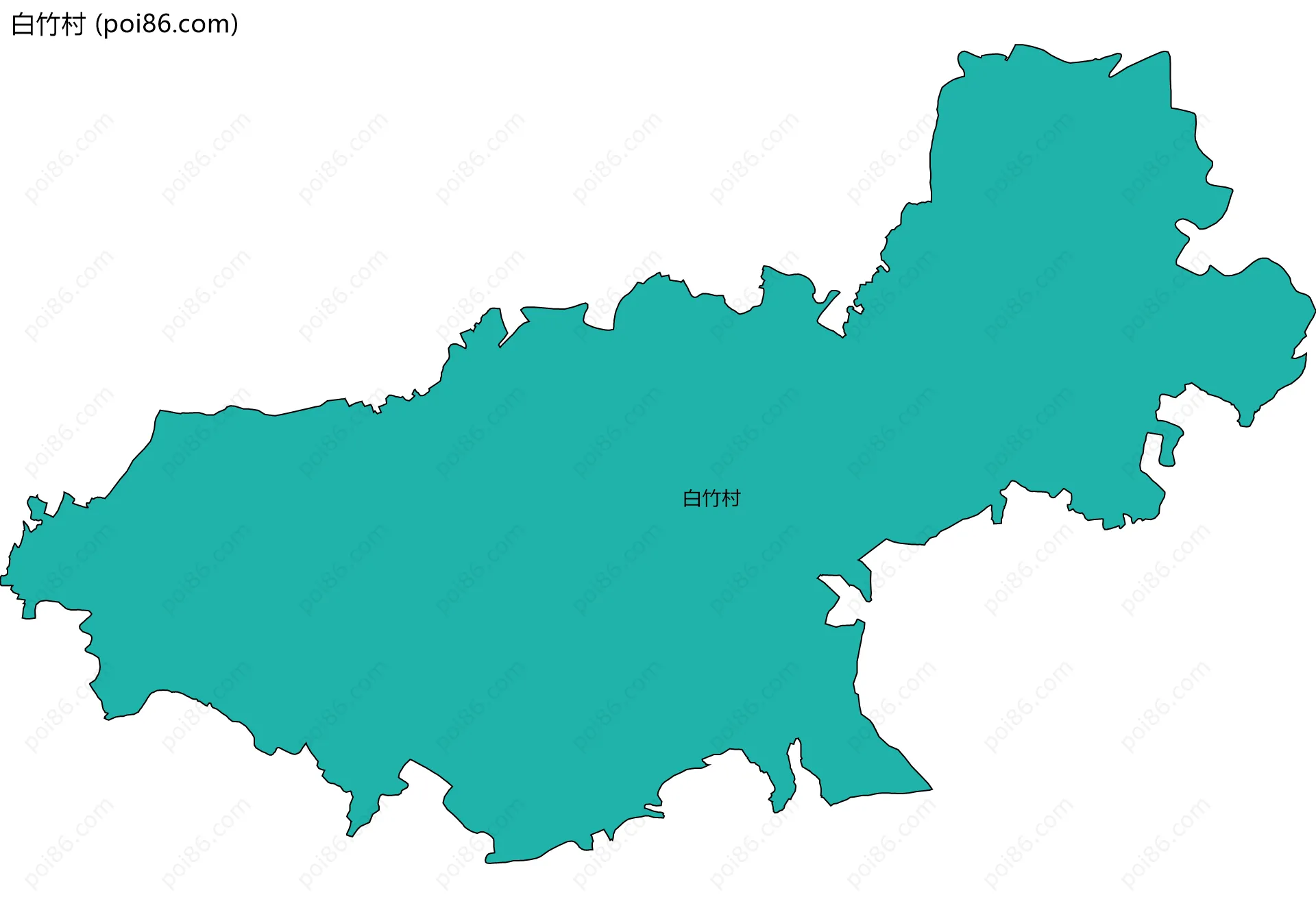 白竹村边界地图