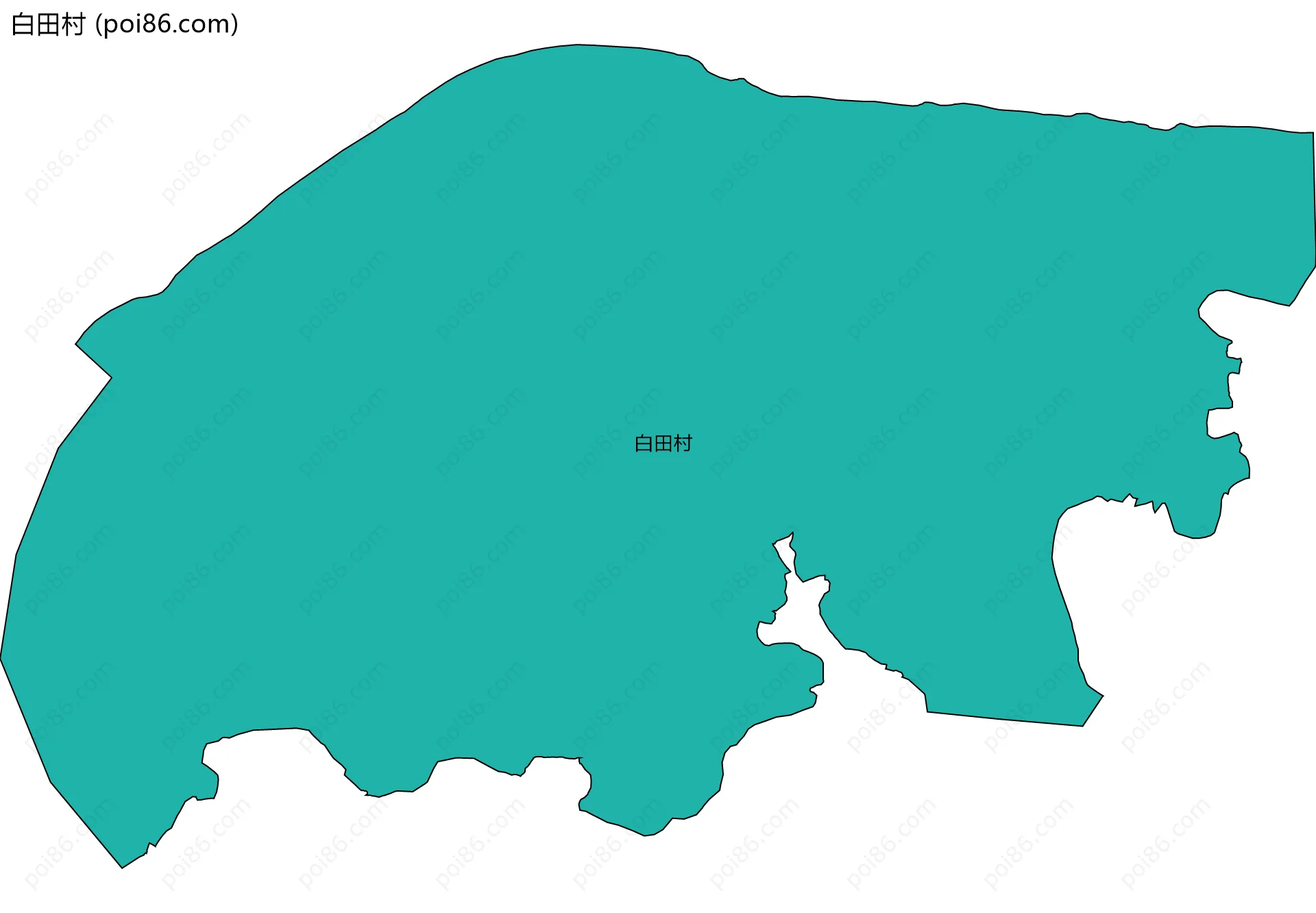 白田村边界地图