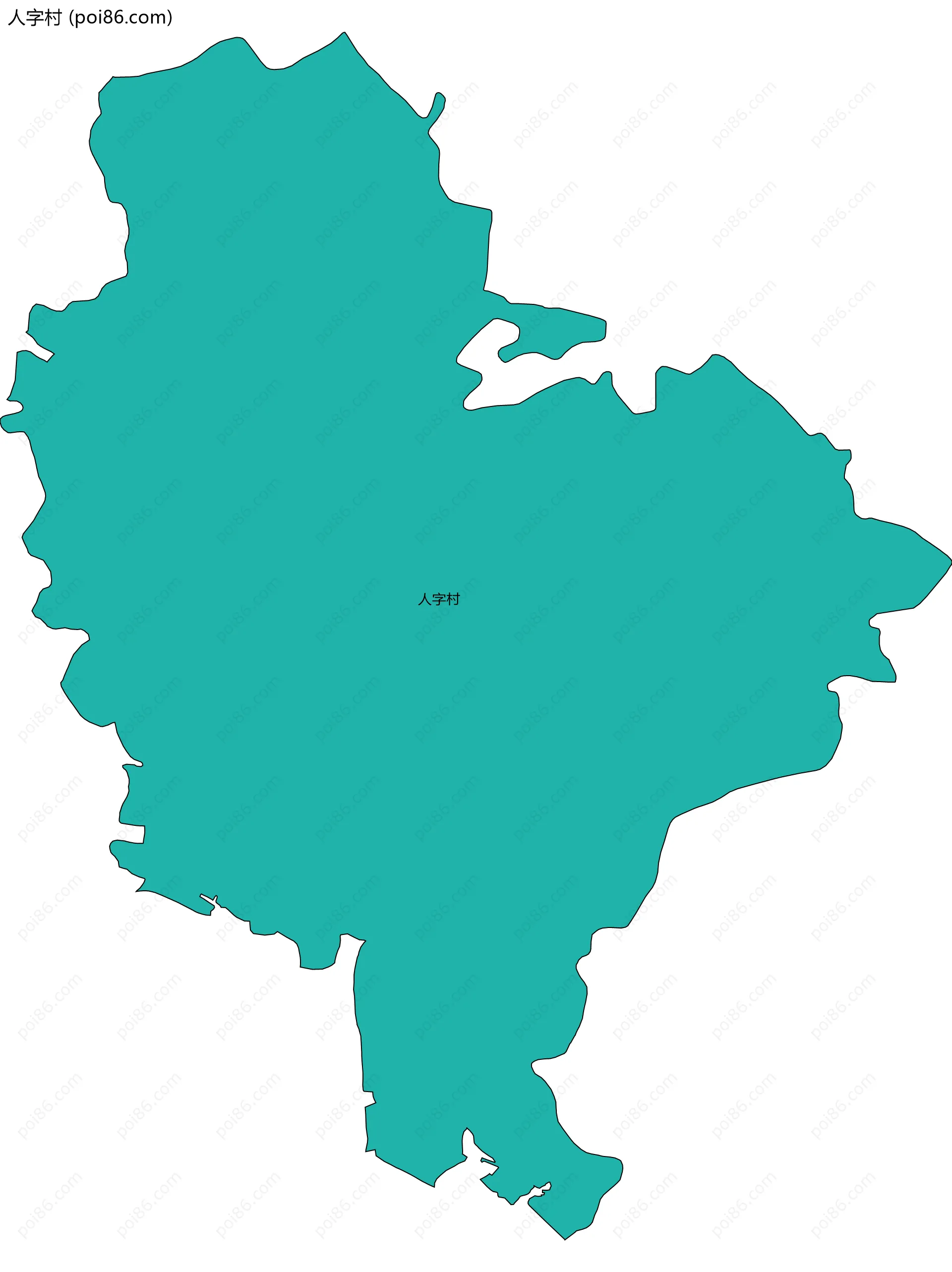 人字村边界地图