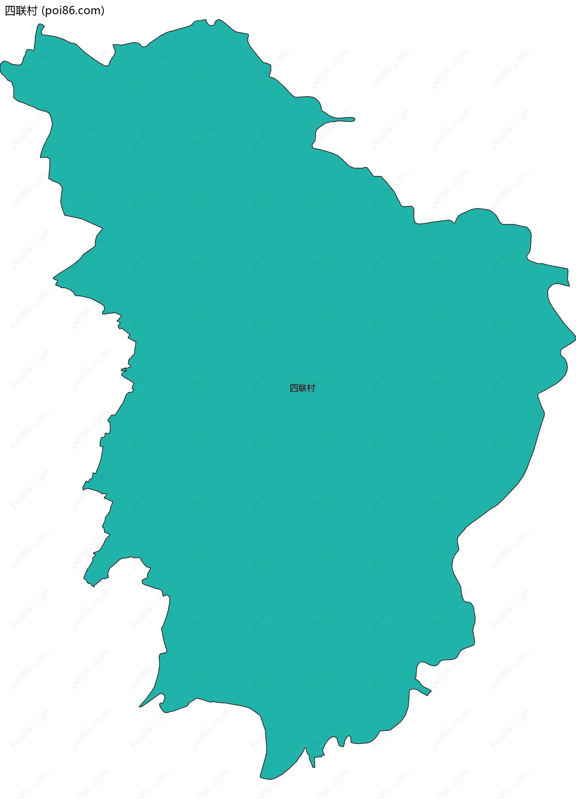 四联村边界地图