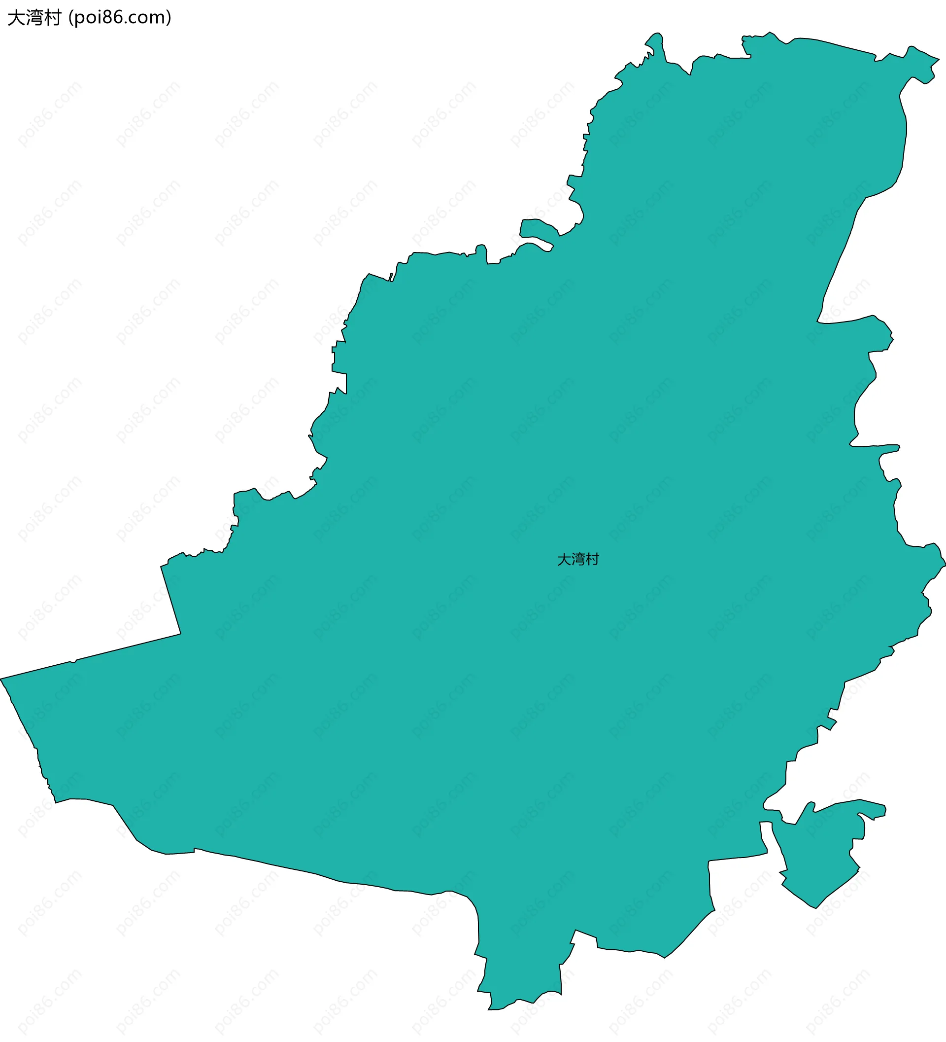 大湾村边界地图