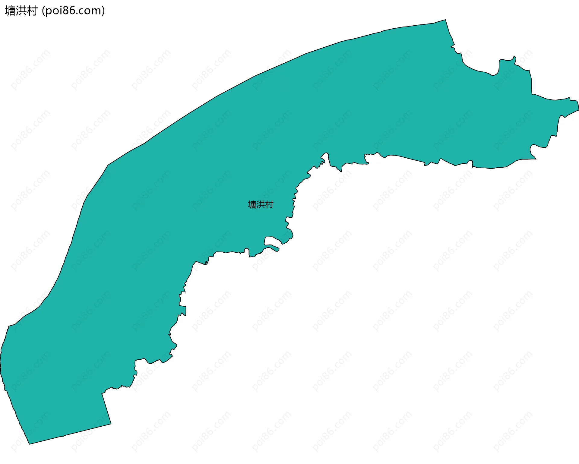 塘洪村边界地图