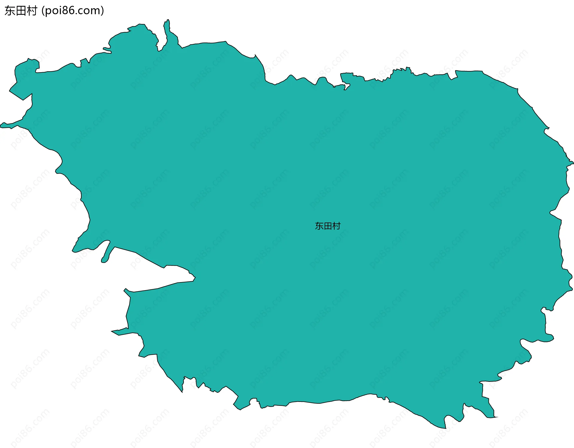 东田村边界地图