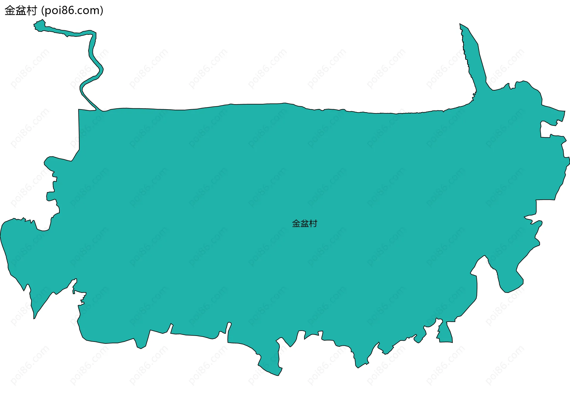 金盆村边界地图