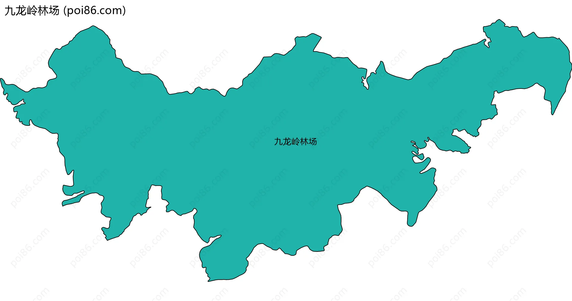 九龙岭林场边界地图