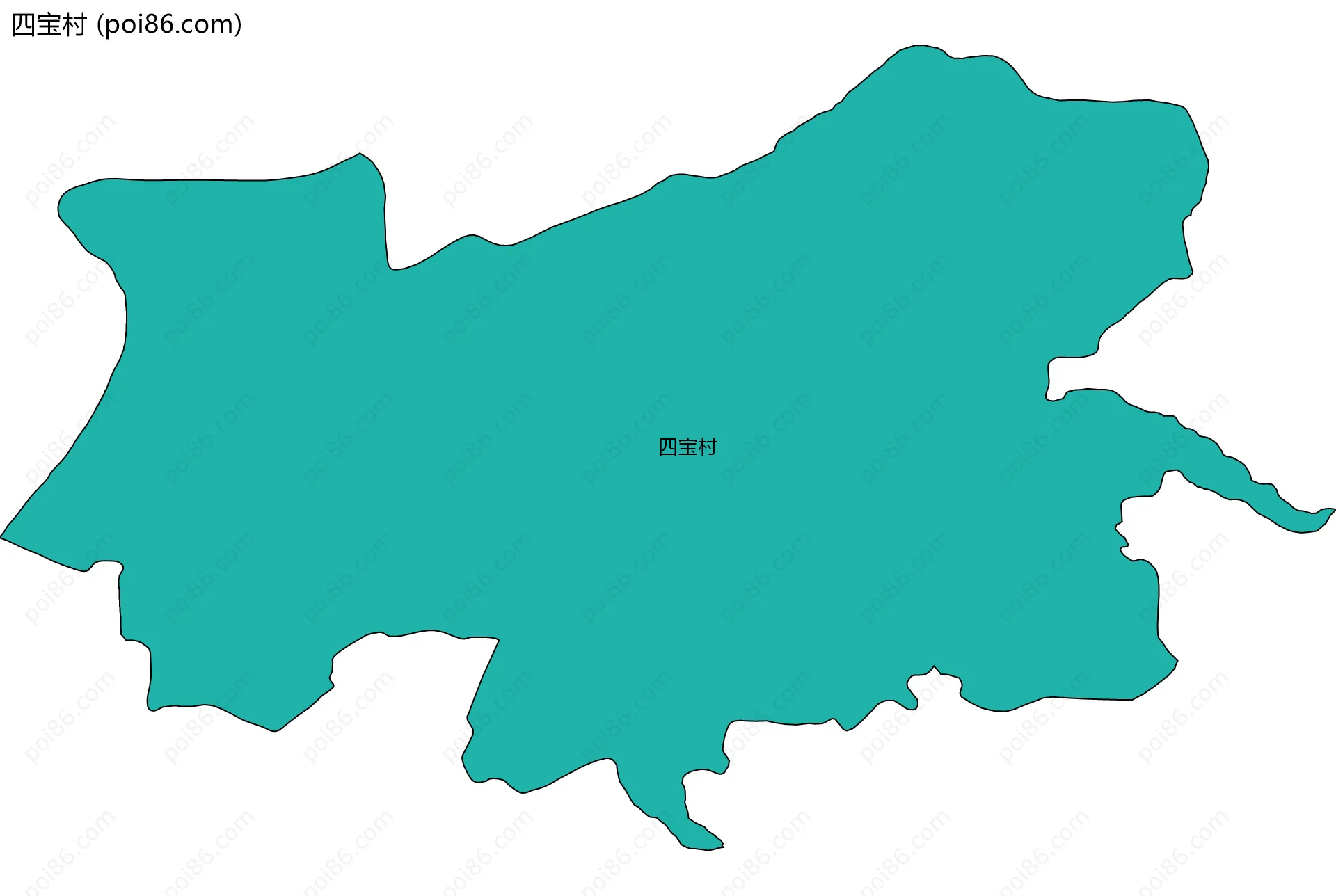 四宝村边界地图