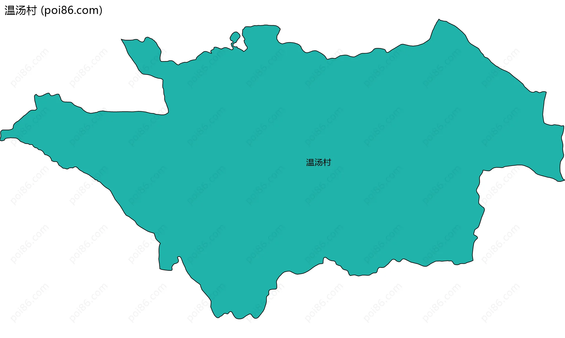 温汤村边界地图