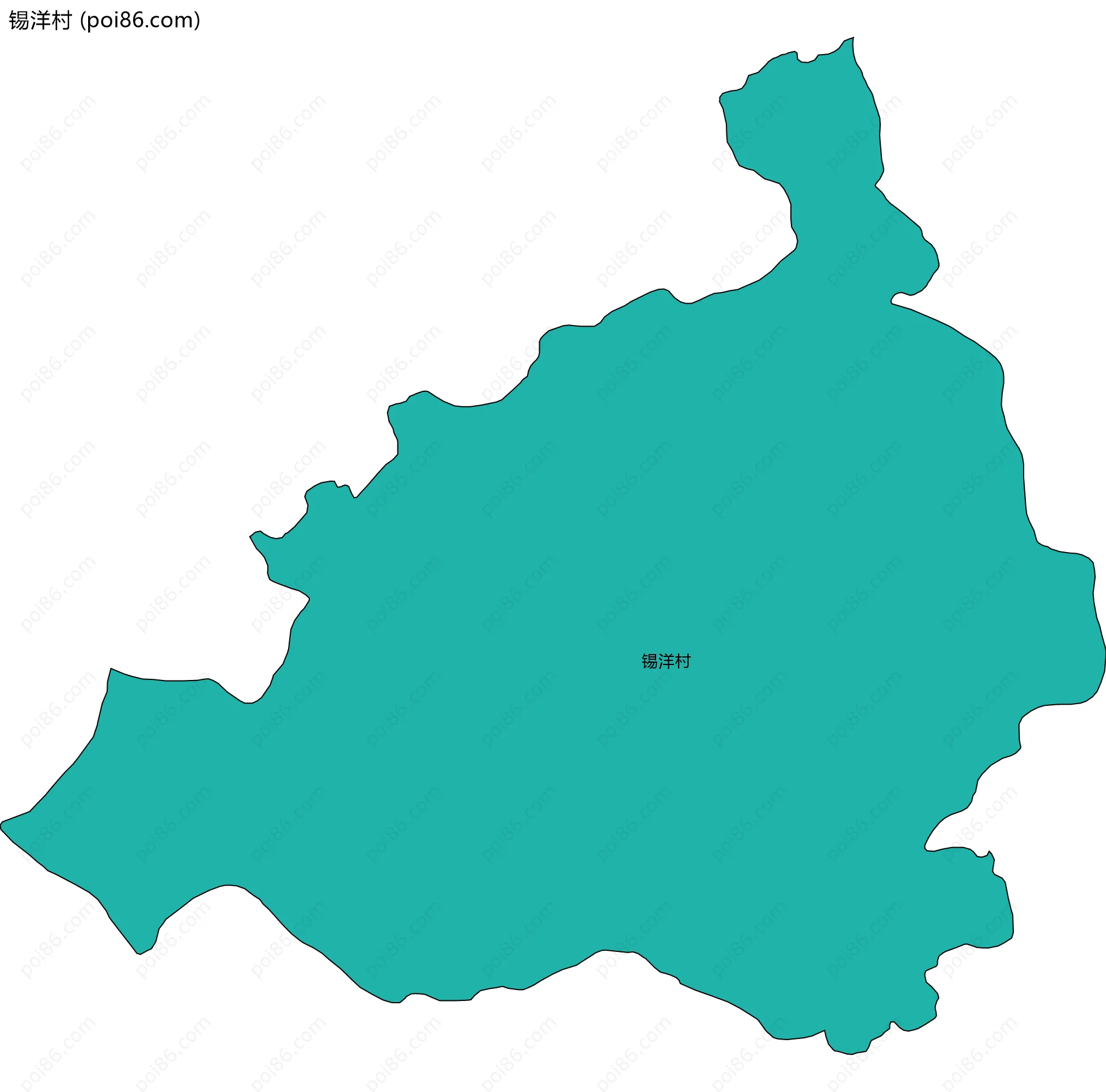 锡洋村边界地图