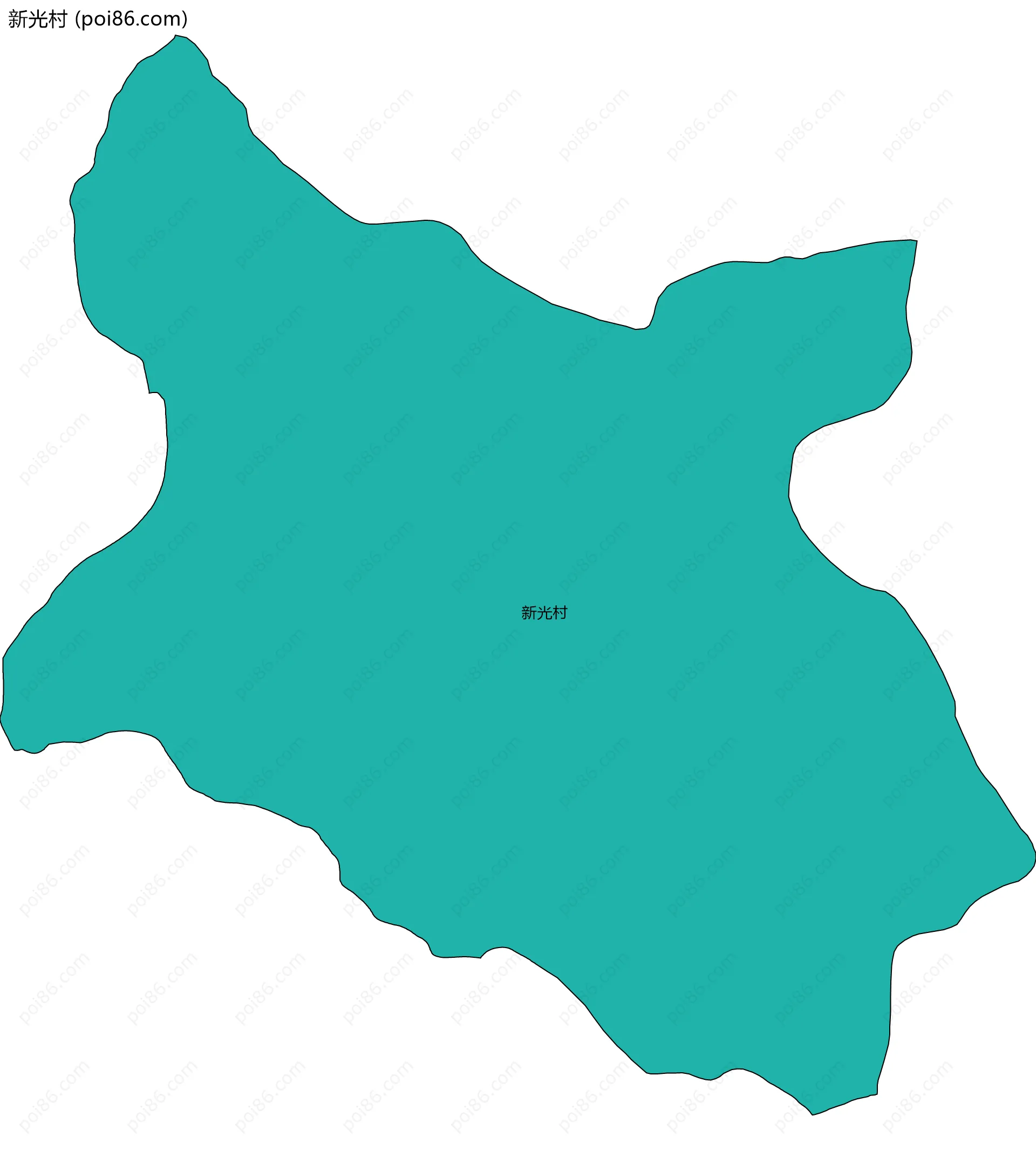 新光村边界地图