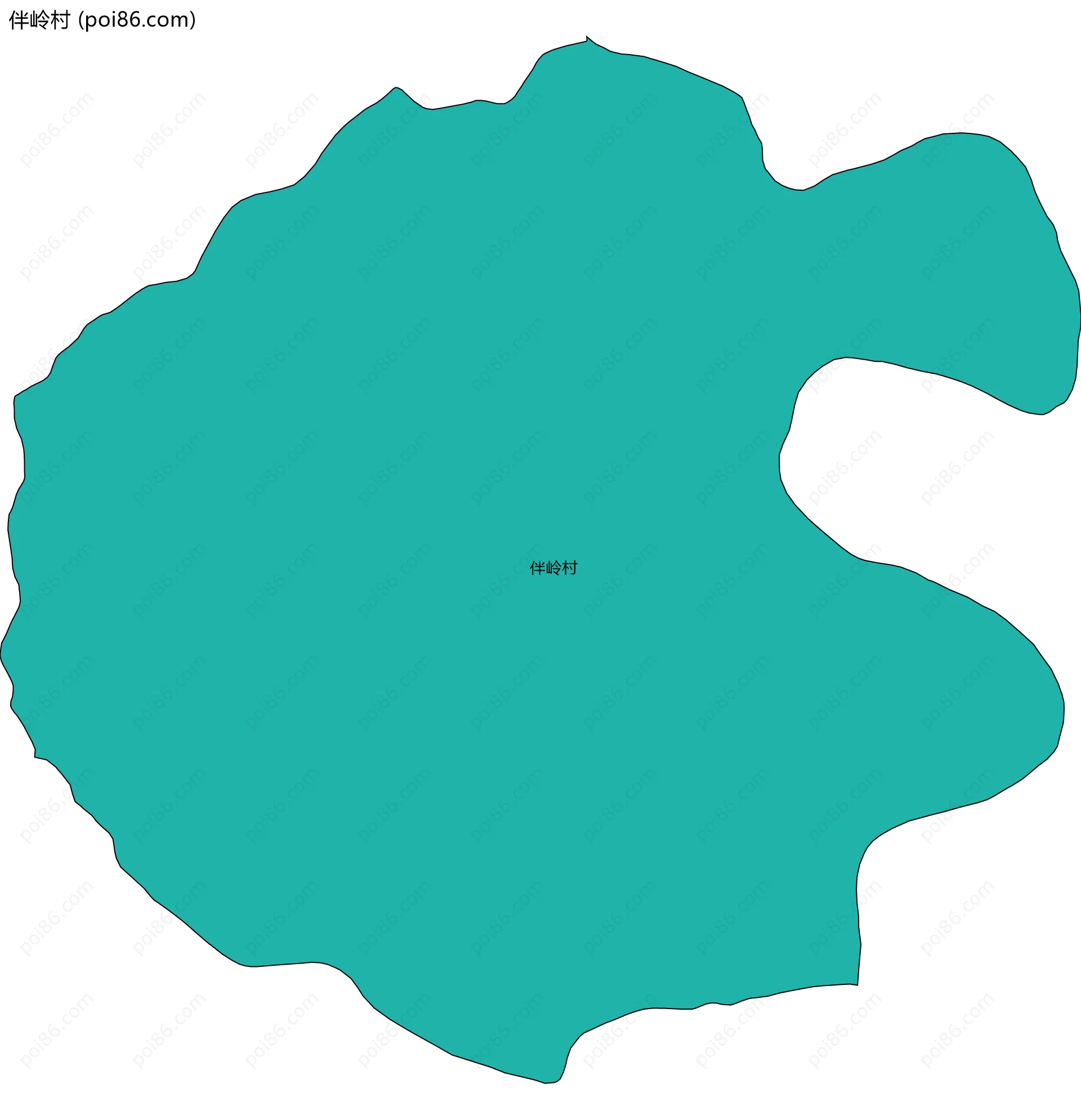 伴岭村边界地图