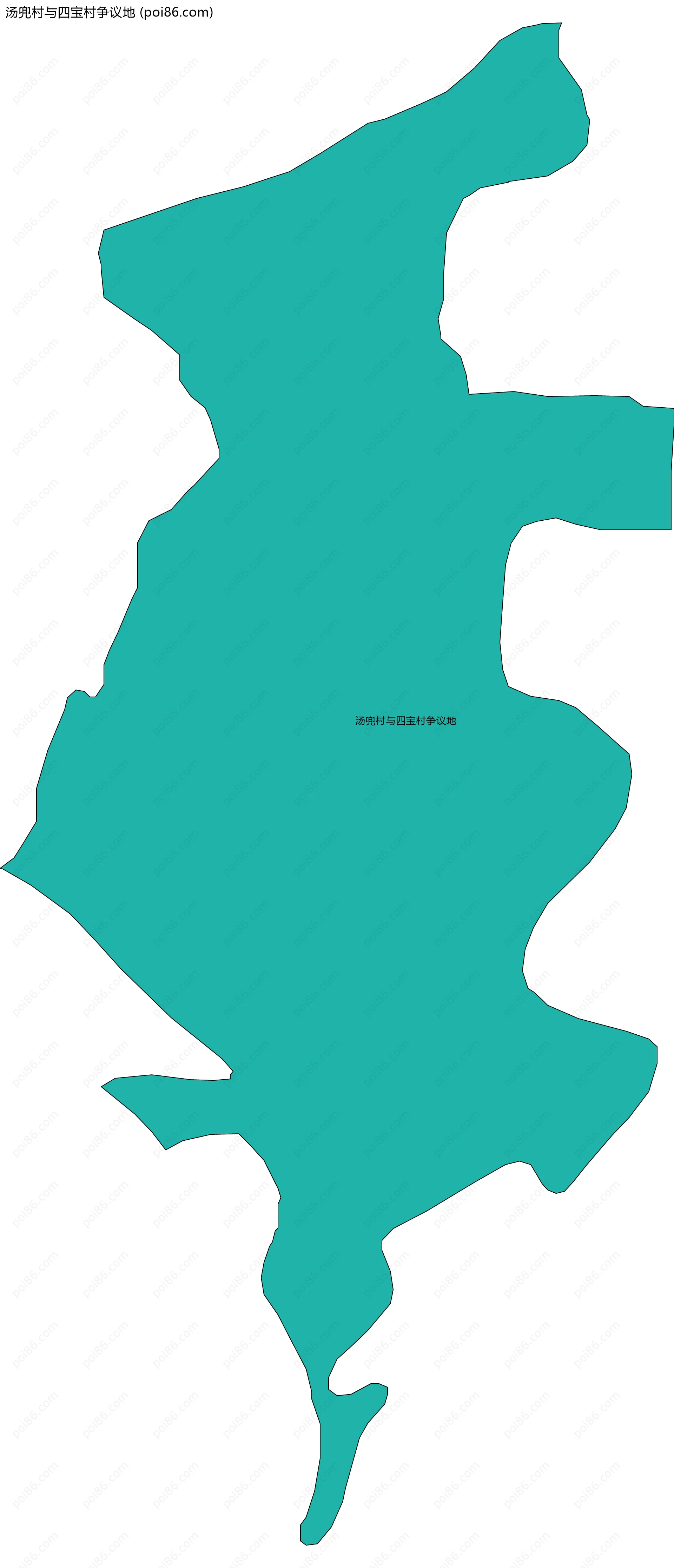 汤兜村与四宝村争议地边界地图