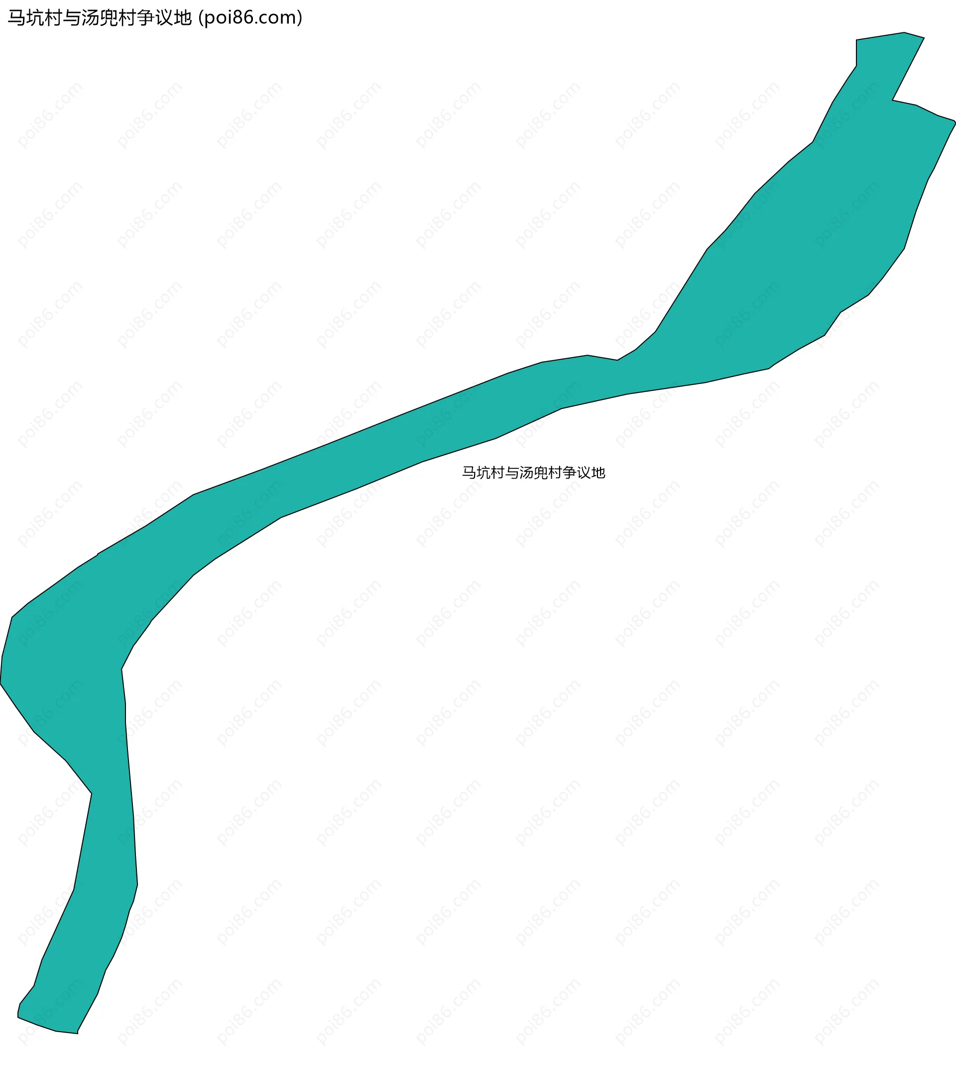 马坑村与汤兜村争议地边界地图