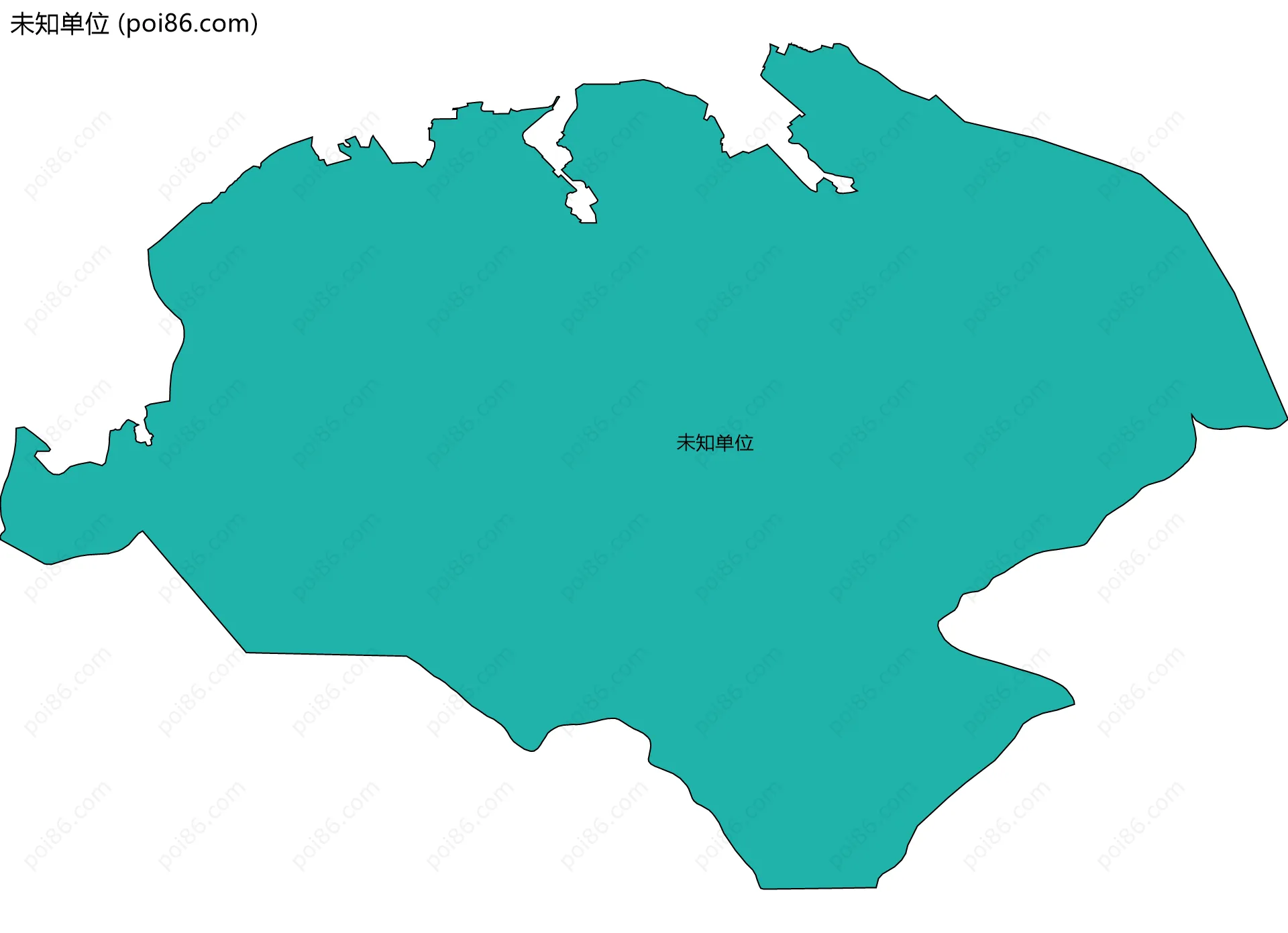 未知单位边界地图