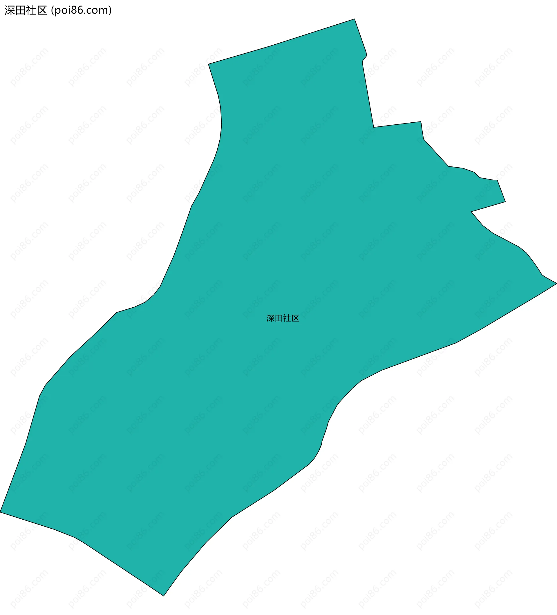 深田社区边界地图