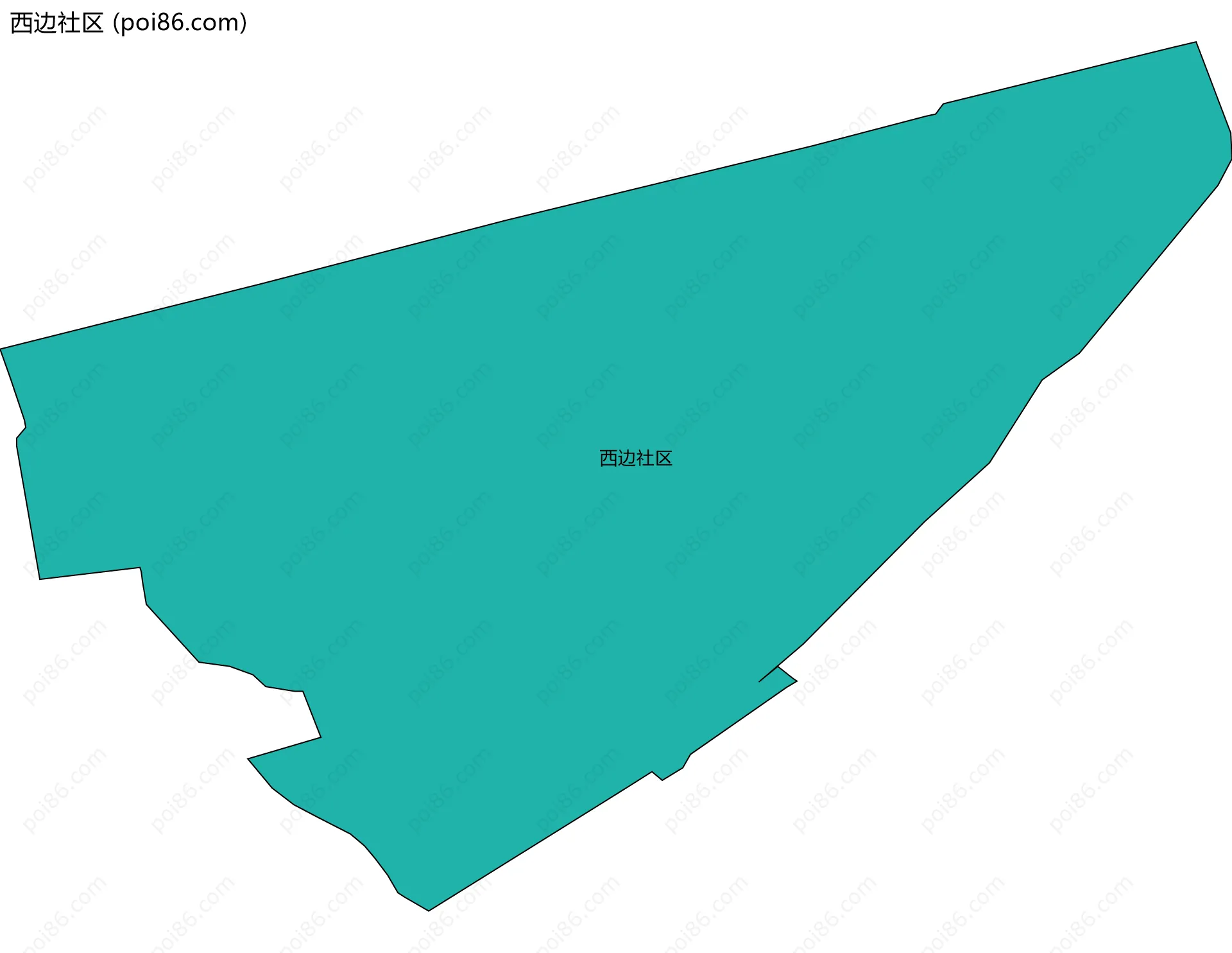 西边社区边界地图