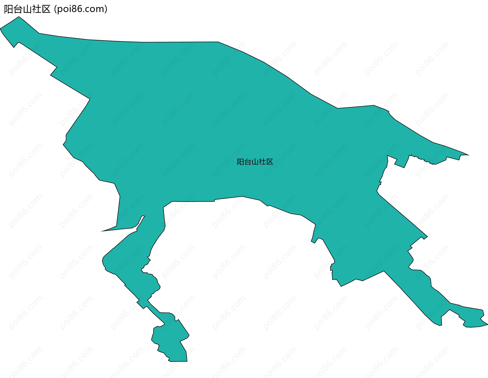 阳台山社区边界地图
