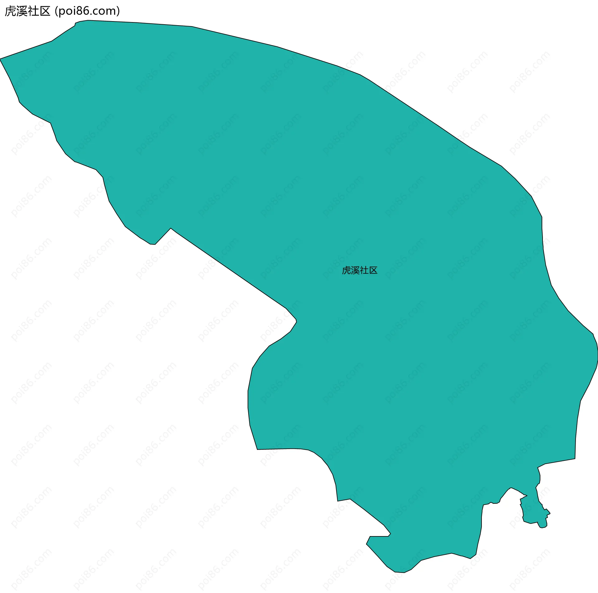 虎溪社区边界地图