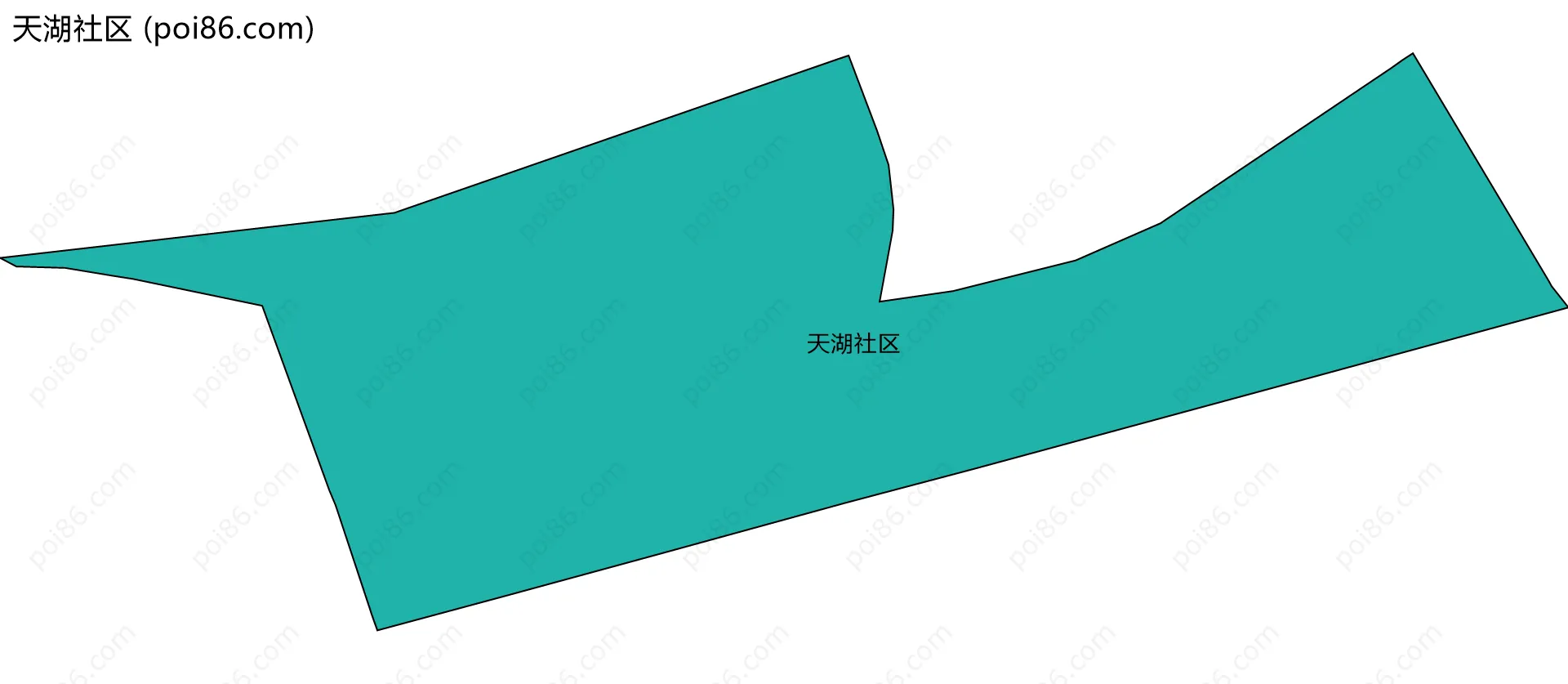 天湖社区边界地图