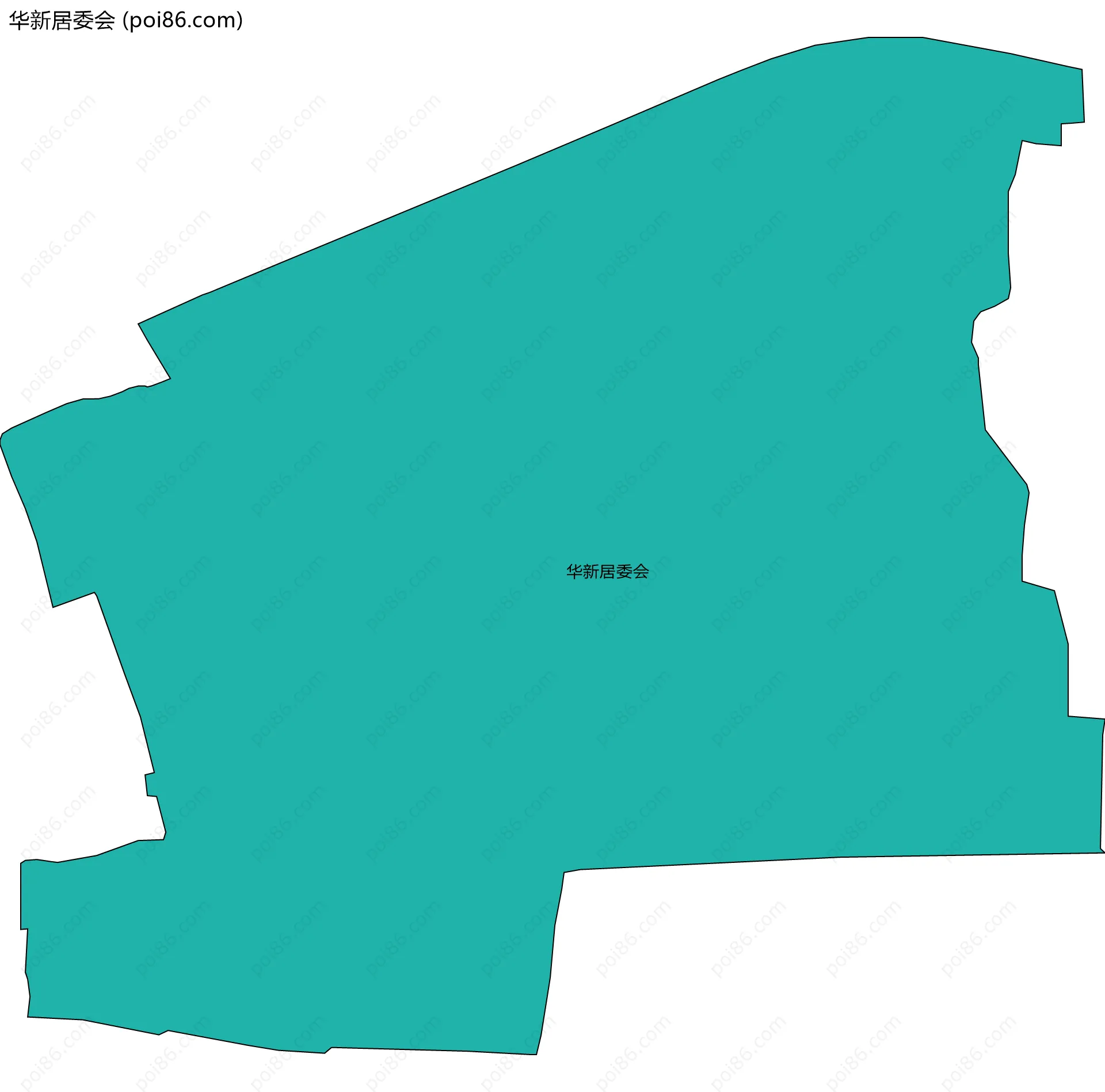 华新居委会边界地图