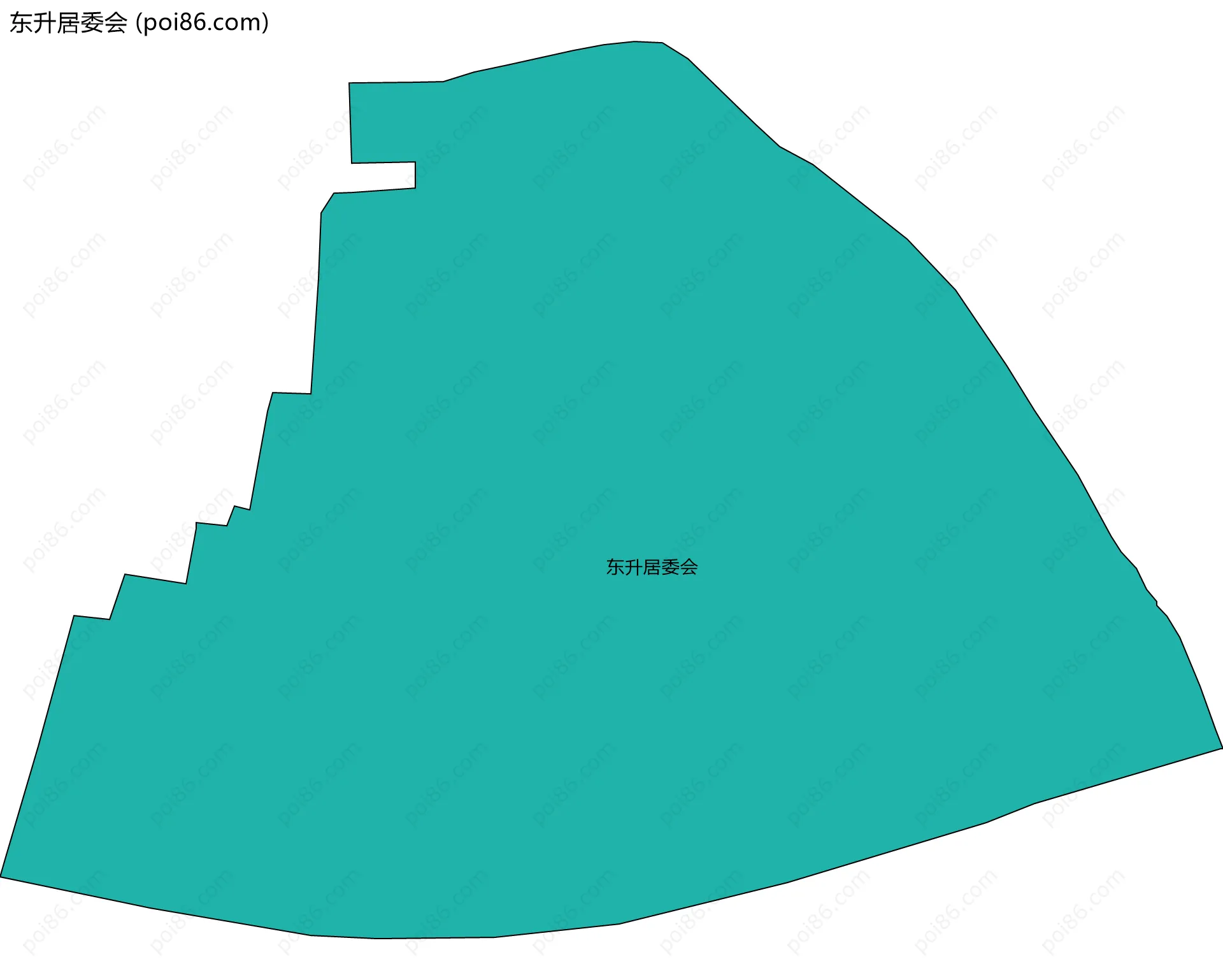 东升居委会边界地图