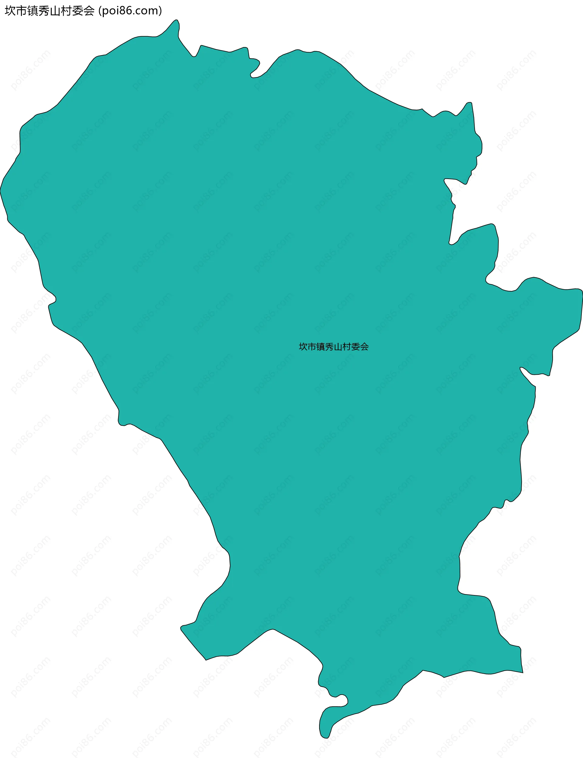 坎市镇秀山村委会边界地图