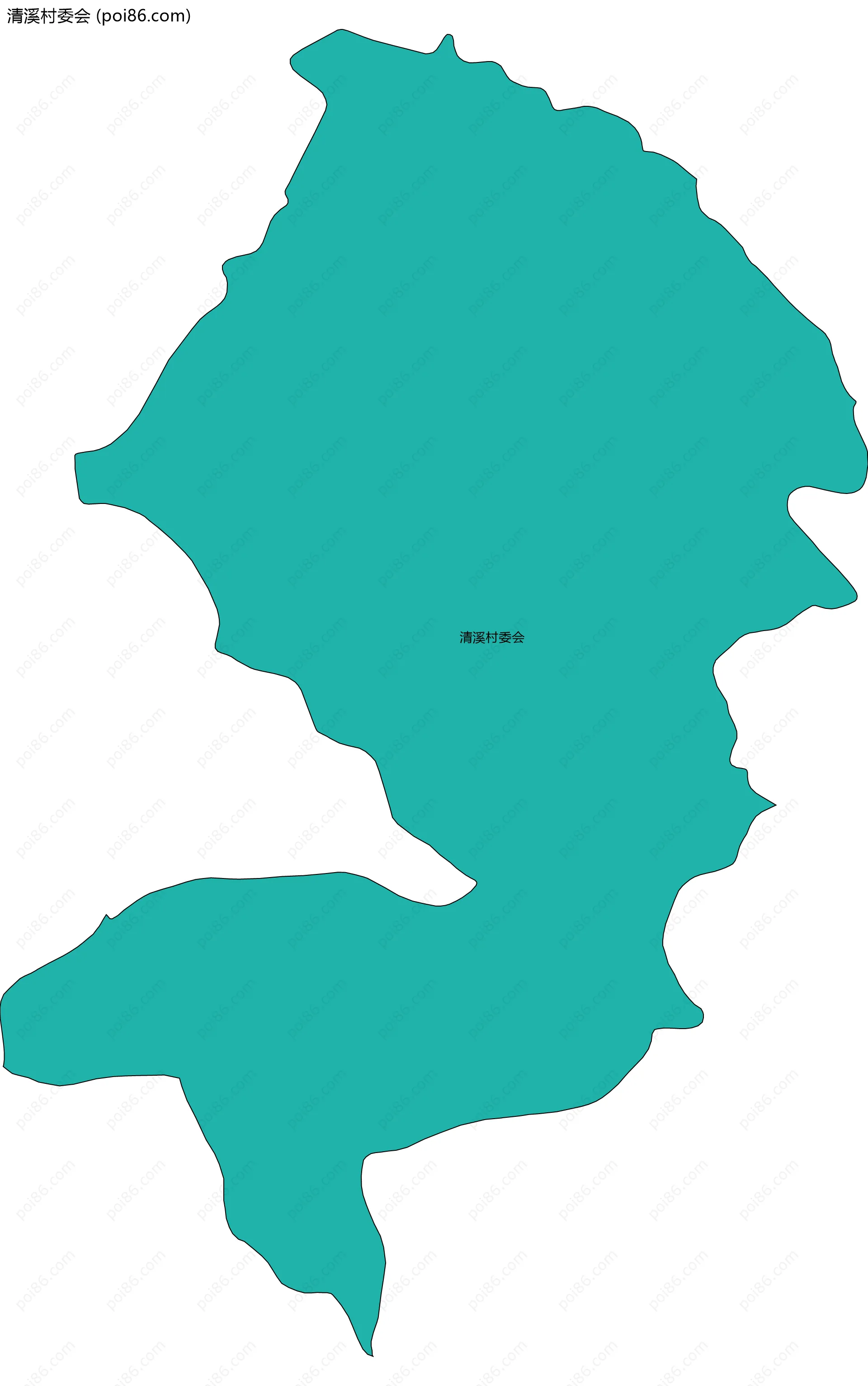 清溪村委会边界地图