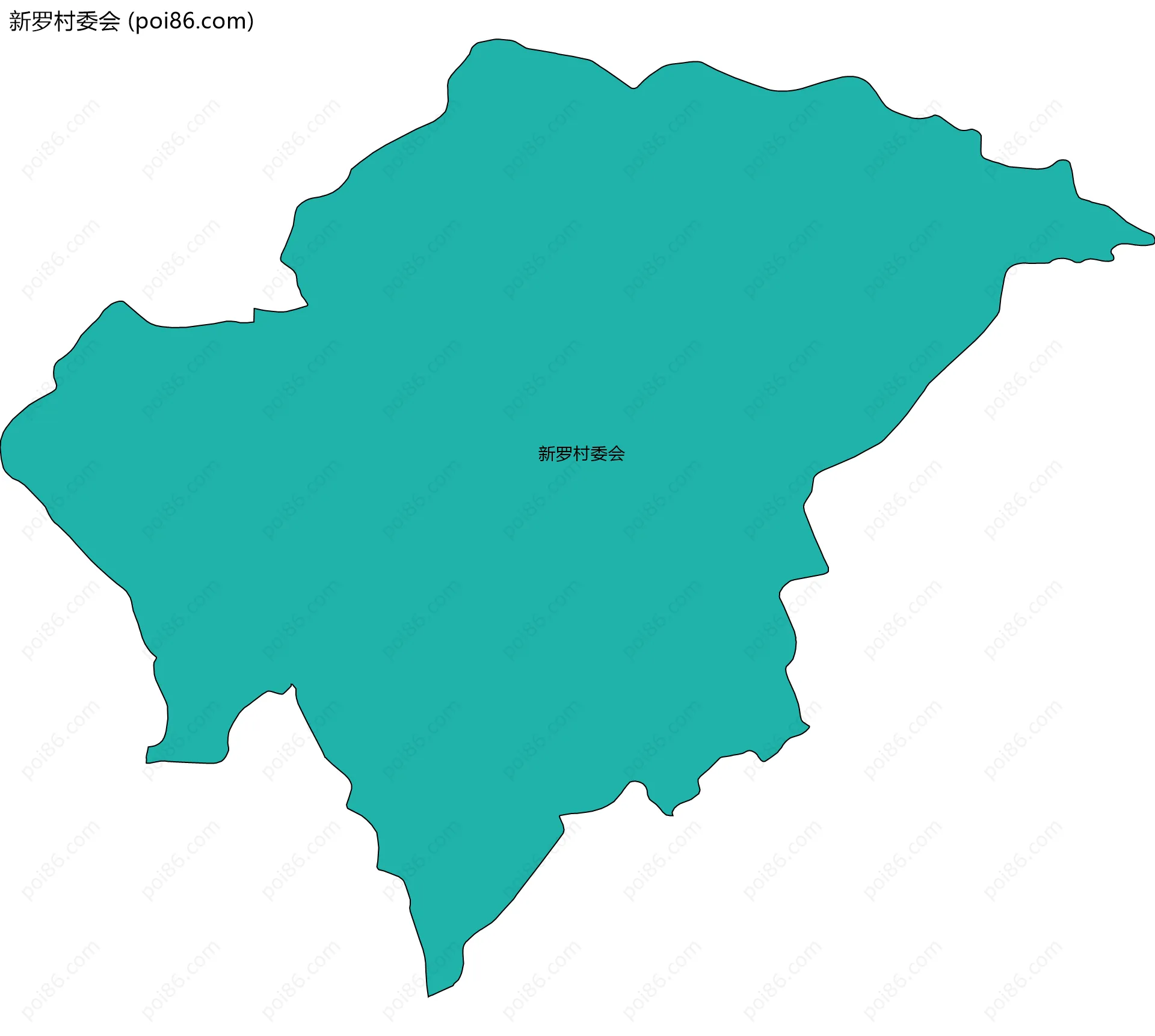 新罗村委会边界地图
