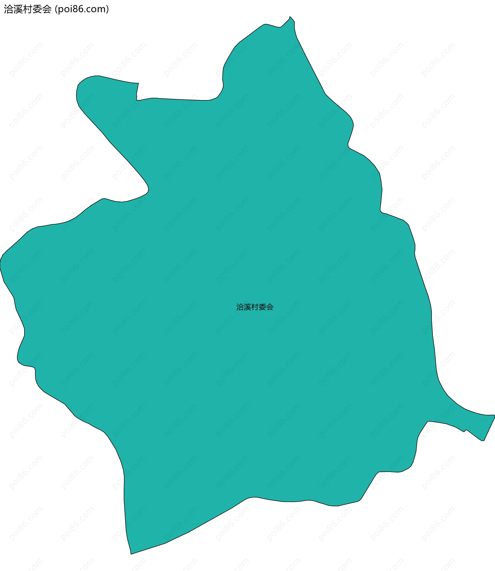 洽溪村委会边界地图