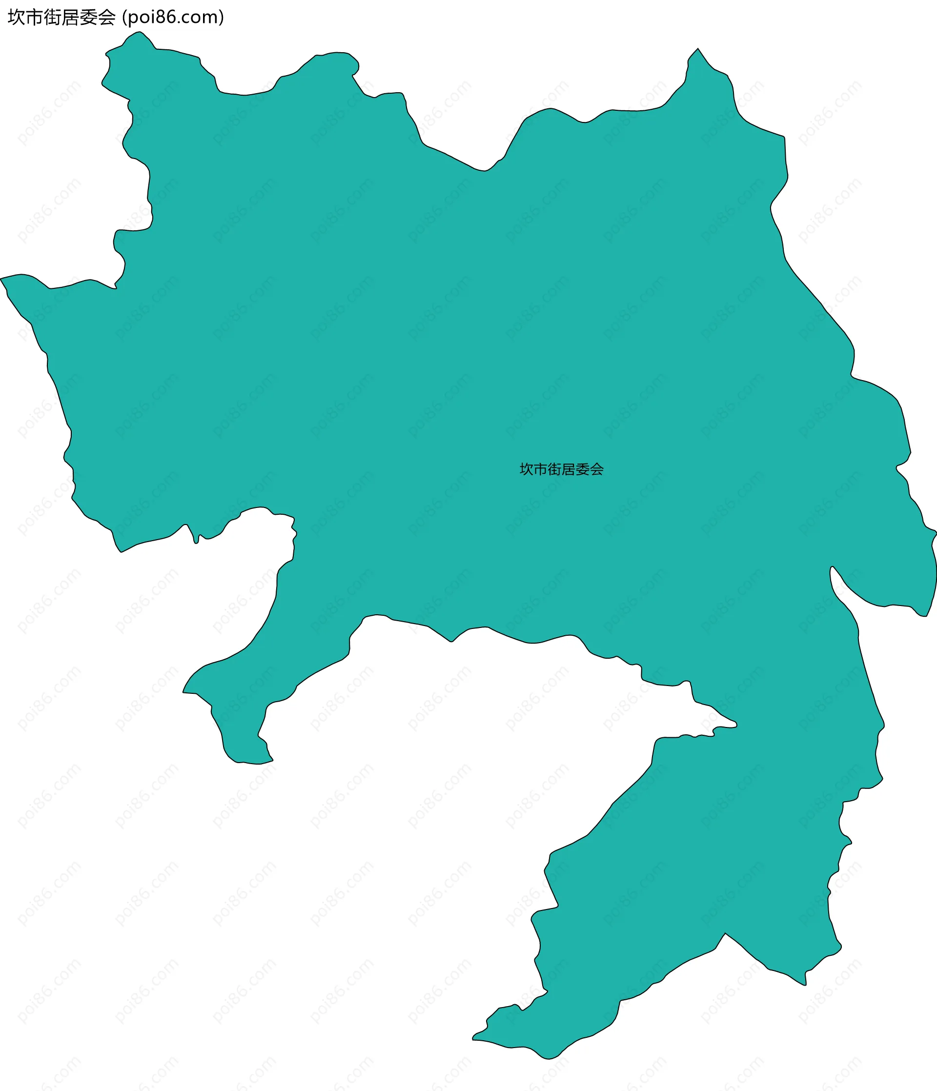 坎市街居委会边界地图