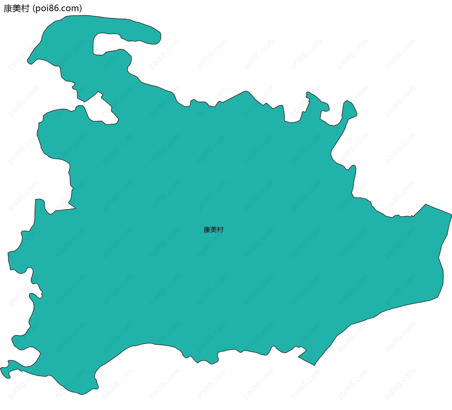 康美村边界地图