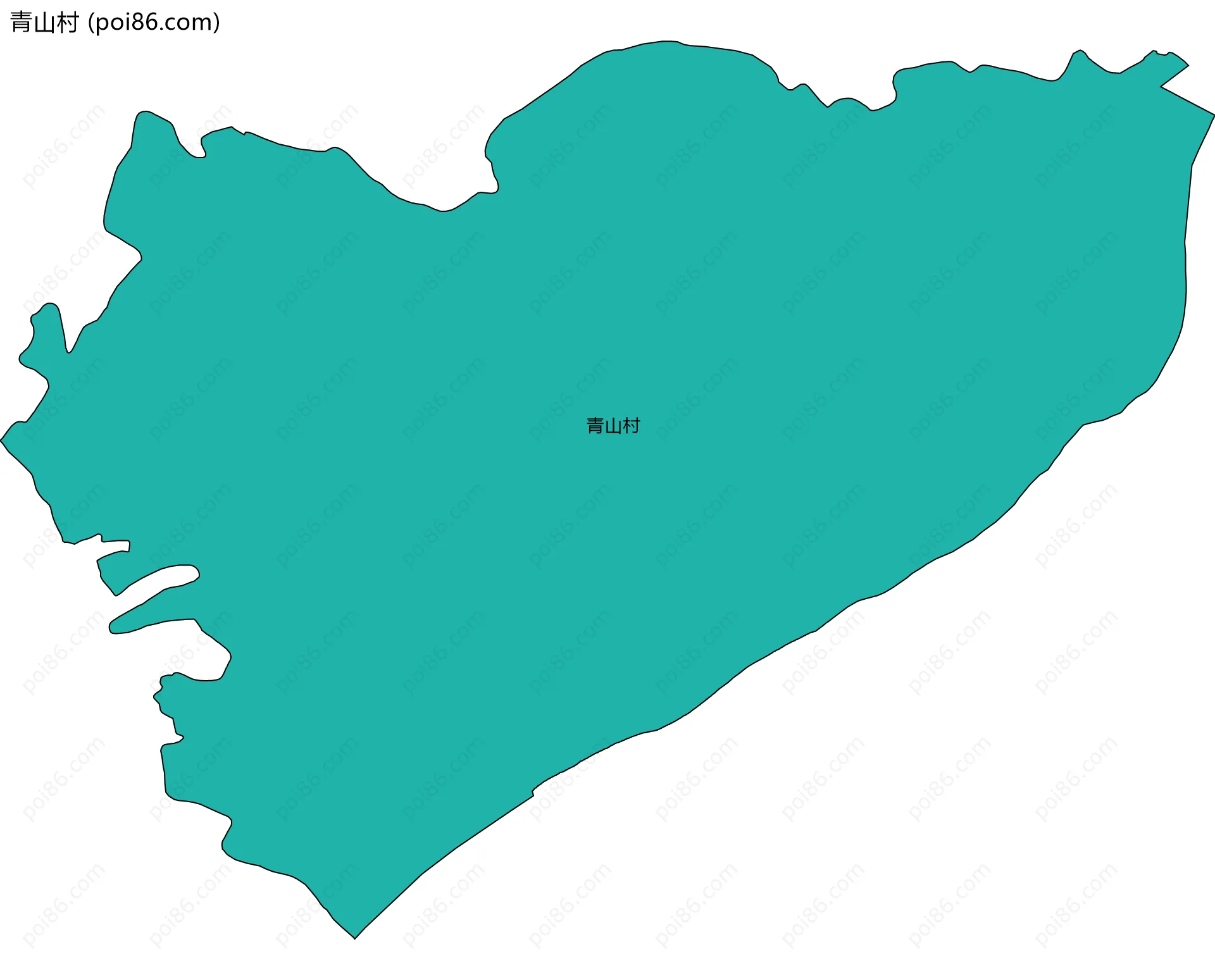 青山村边界地图