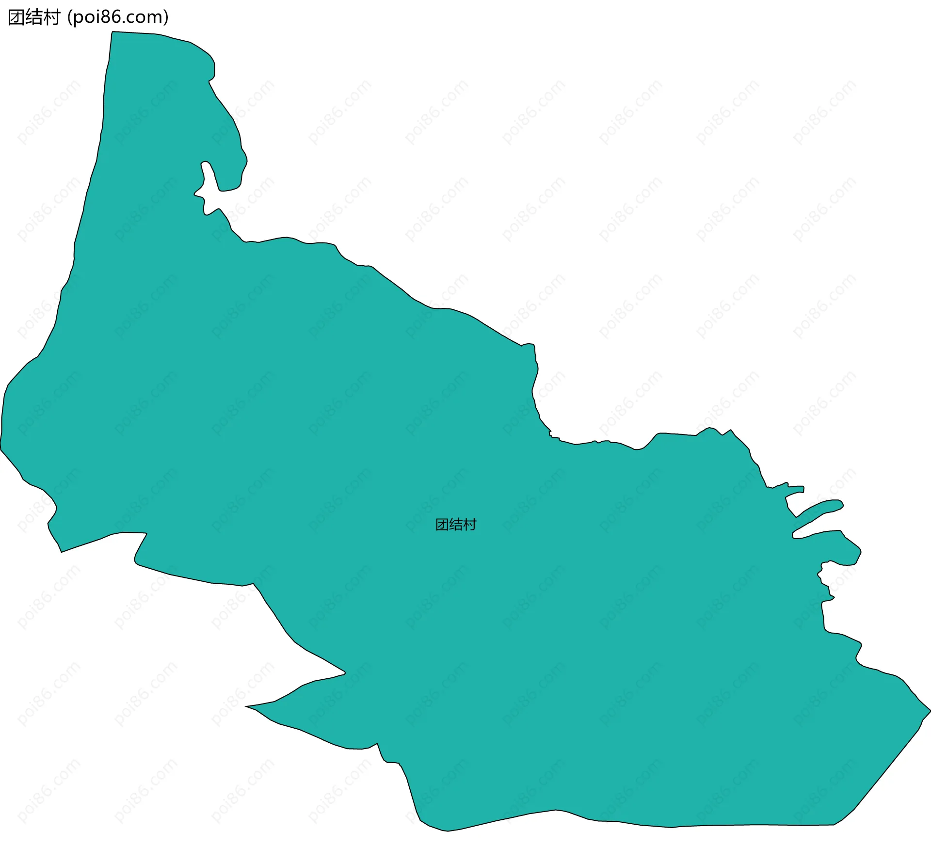 团结村边界地图