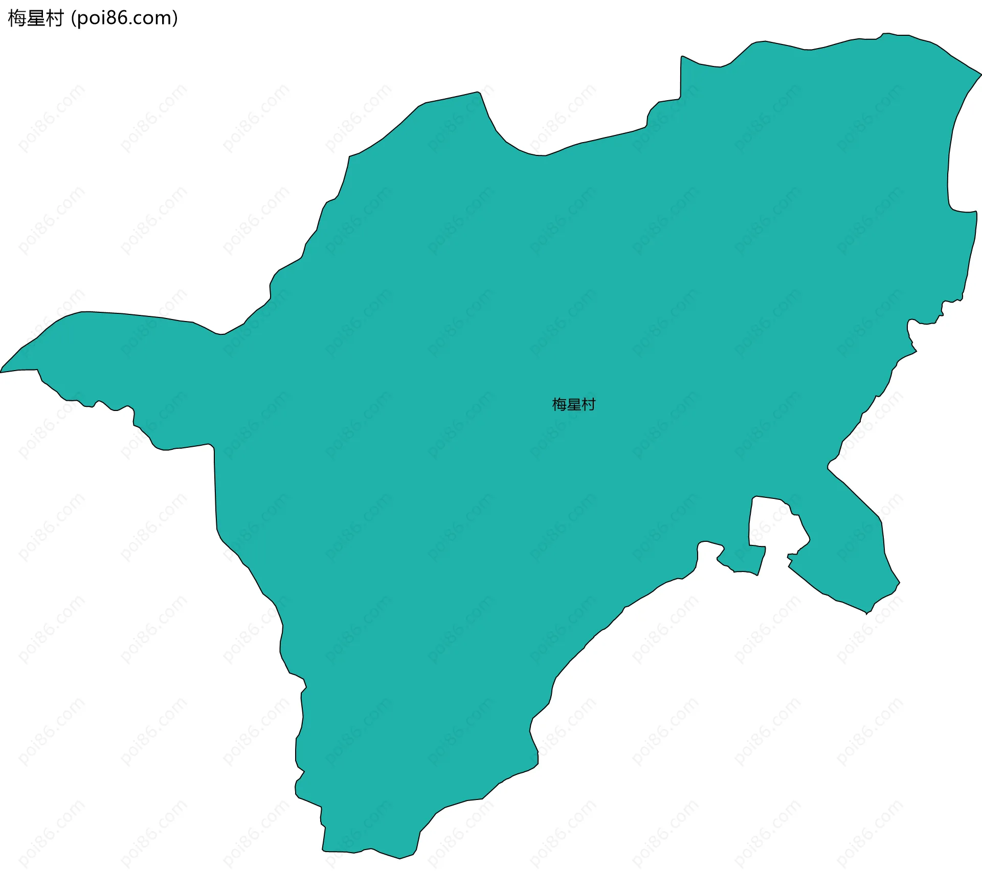 梅星村边界地图