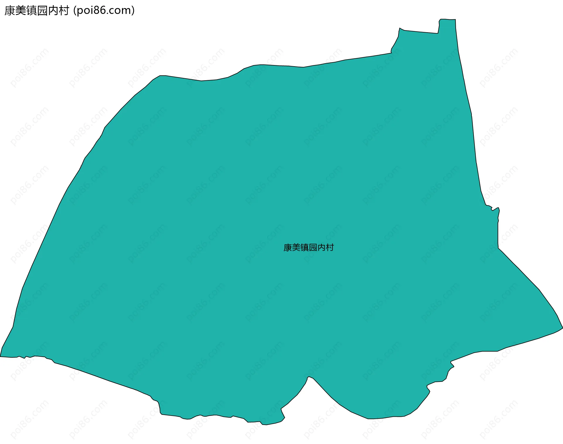 康美镇园内村边界地图
