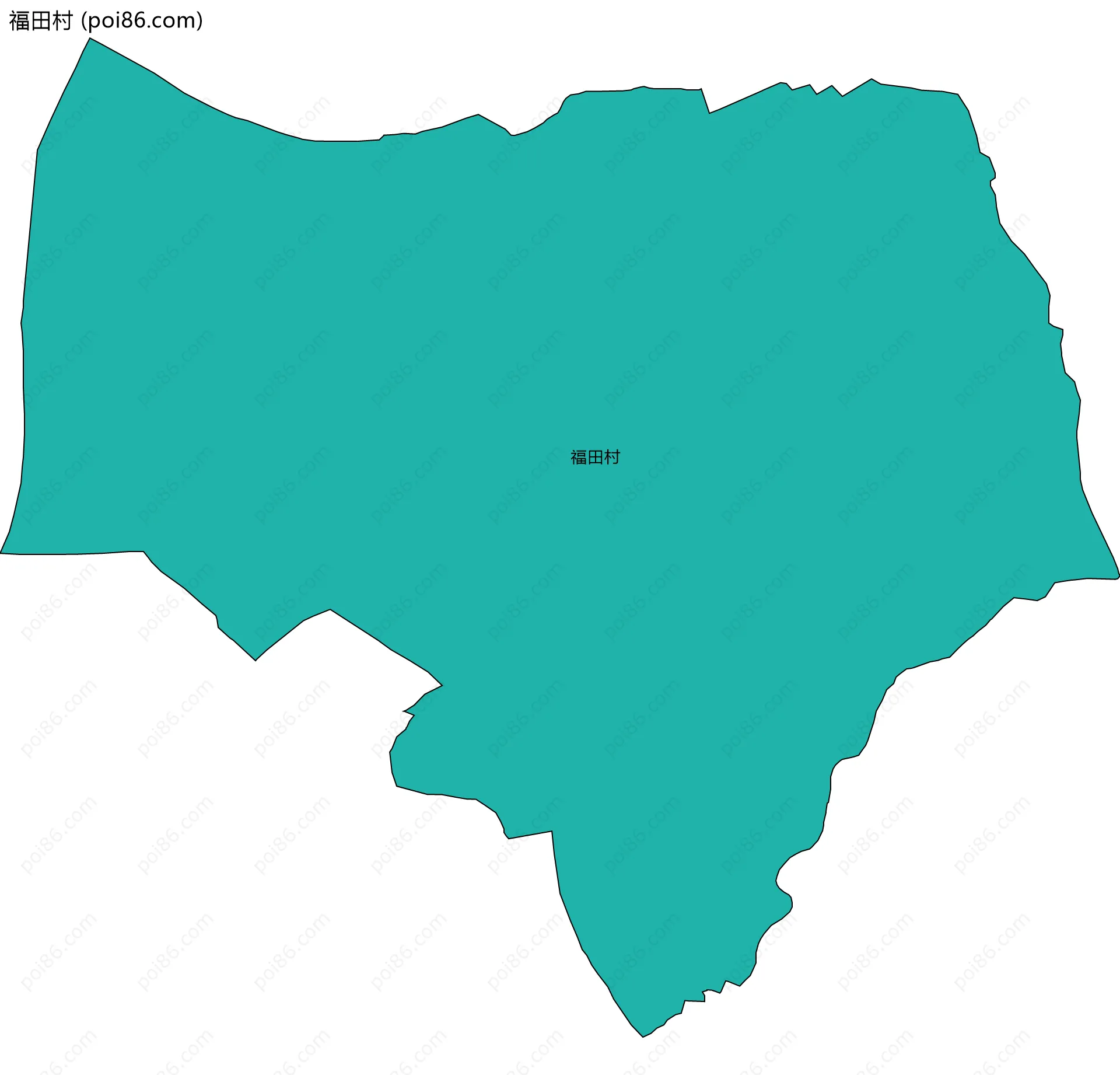 福田村边界地图