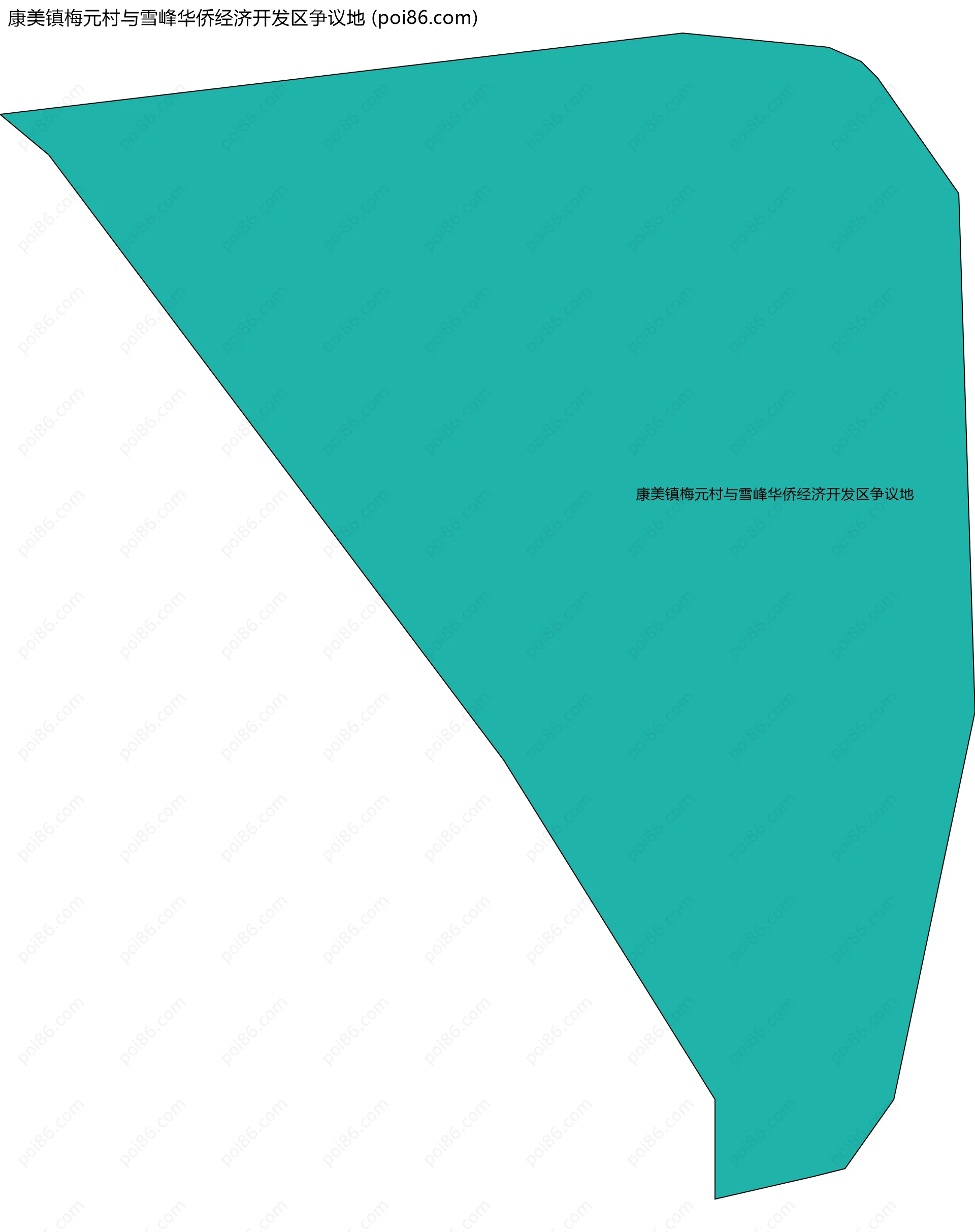 康美镇梅元村与雪峰华侨经济开发区争议地边界地图
