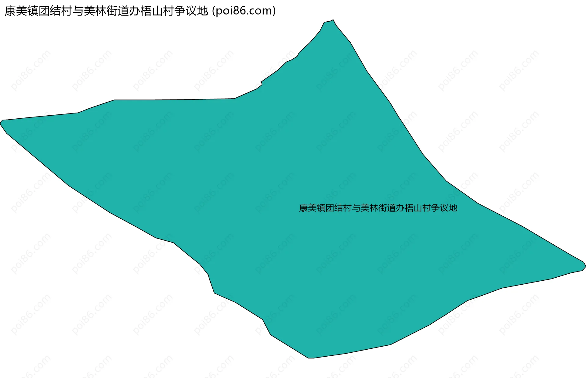 康美镇团结村与美林街道办梧山村争议地边界地图