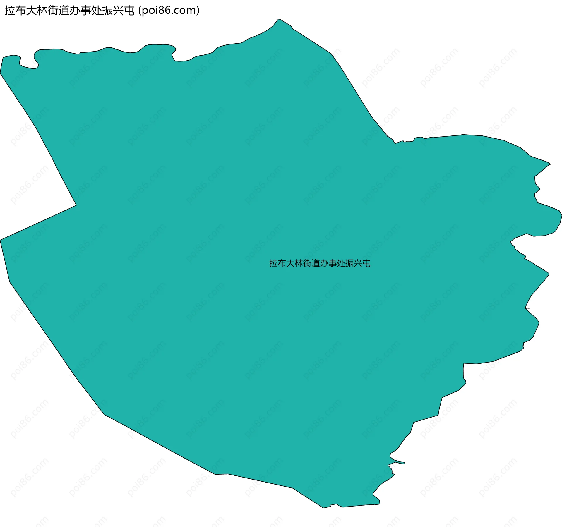 拉布大林街道办事处振兴屯边界地图