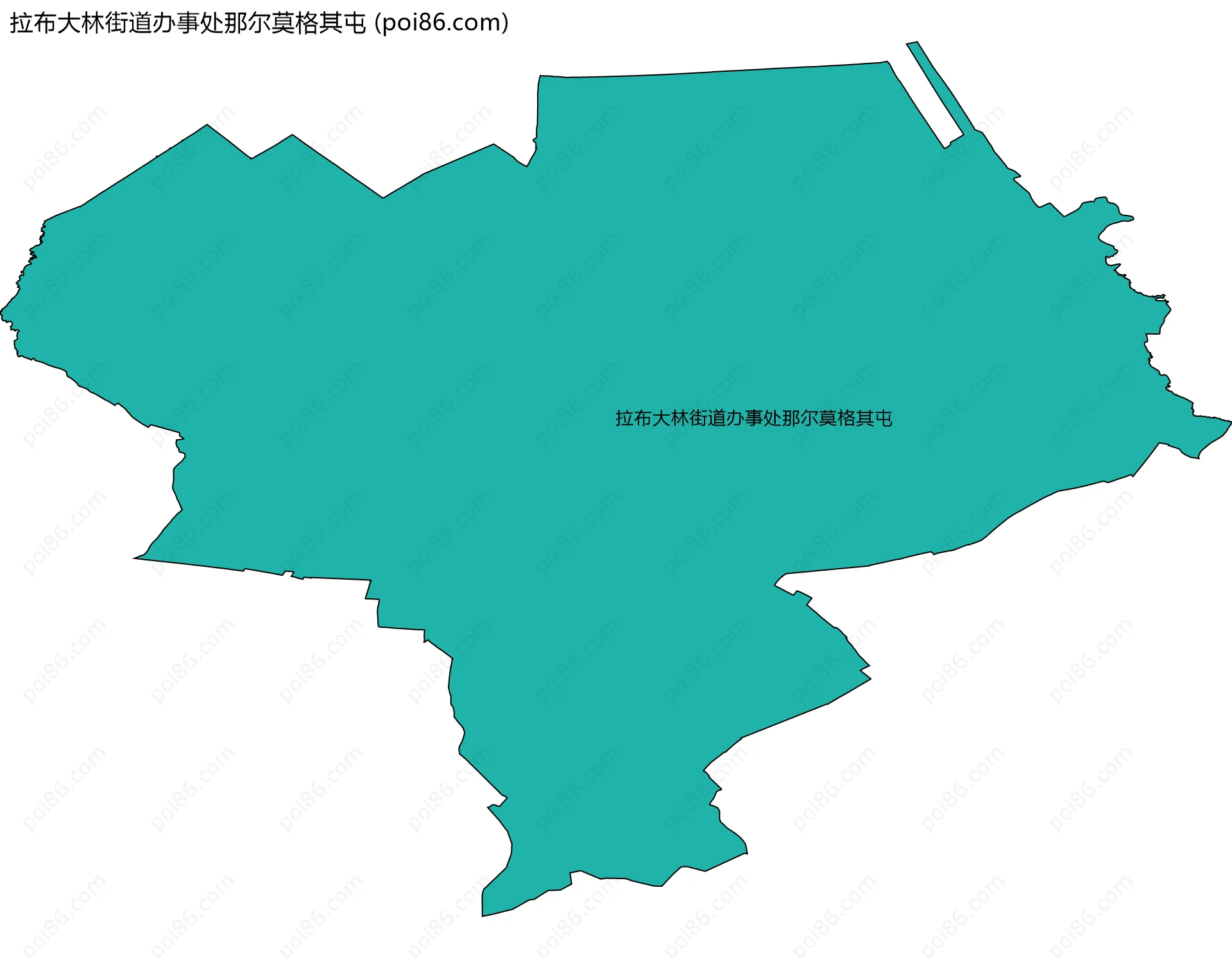 拉布大林街道办事处那尔莫格其屯边界地图