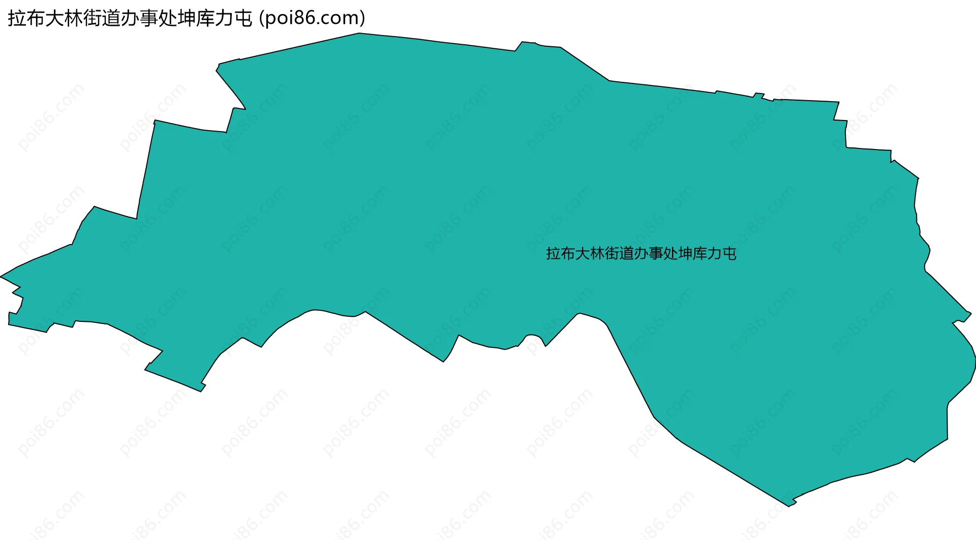 拉布大林街道办事处坤库力屯边界地图