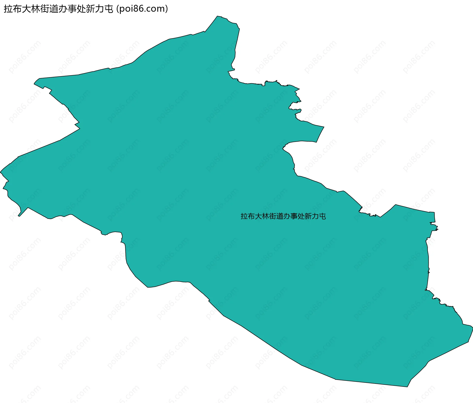拉布大林街道办事处新力屯边界地图