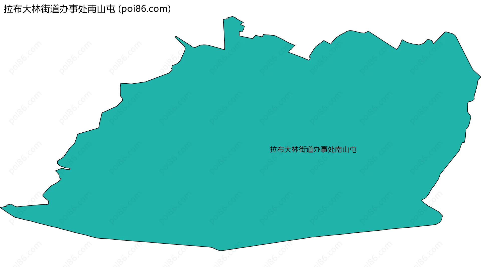 拉布大林街道办事处南山屯边界地图